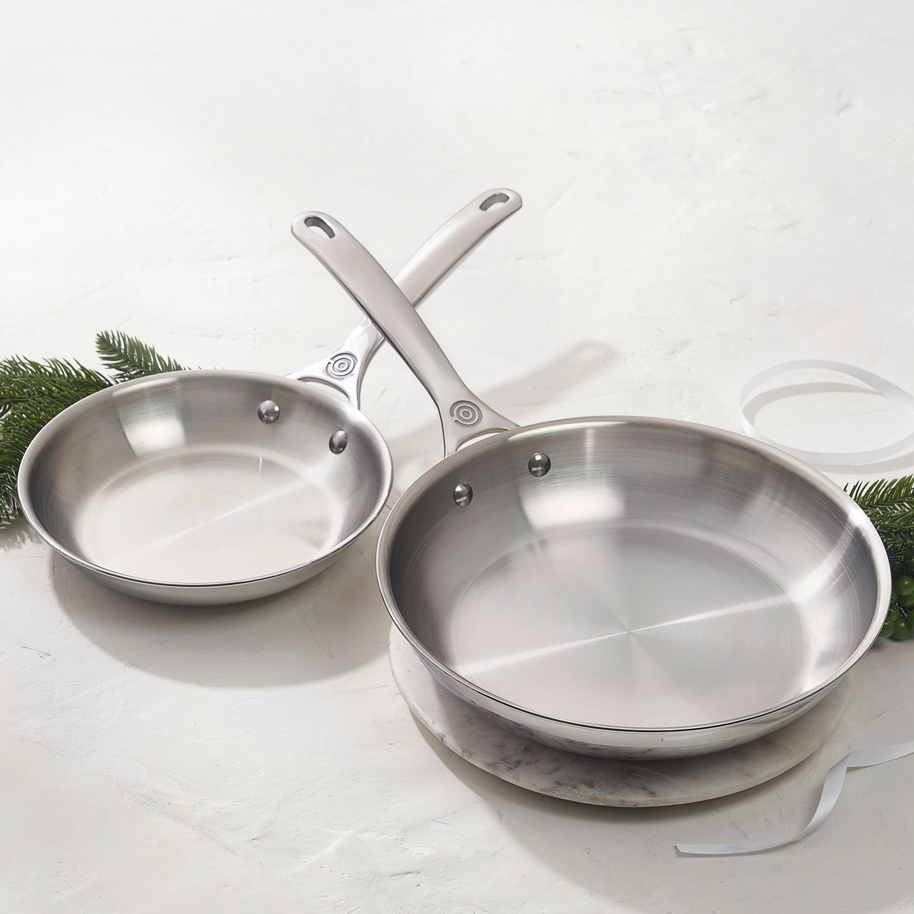 Le Creuset Stainless Steel 8 & 10" Fry Pan Set - Image 5