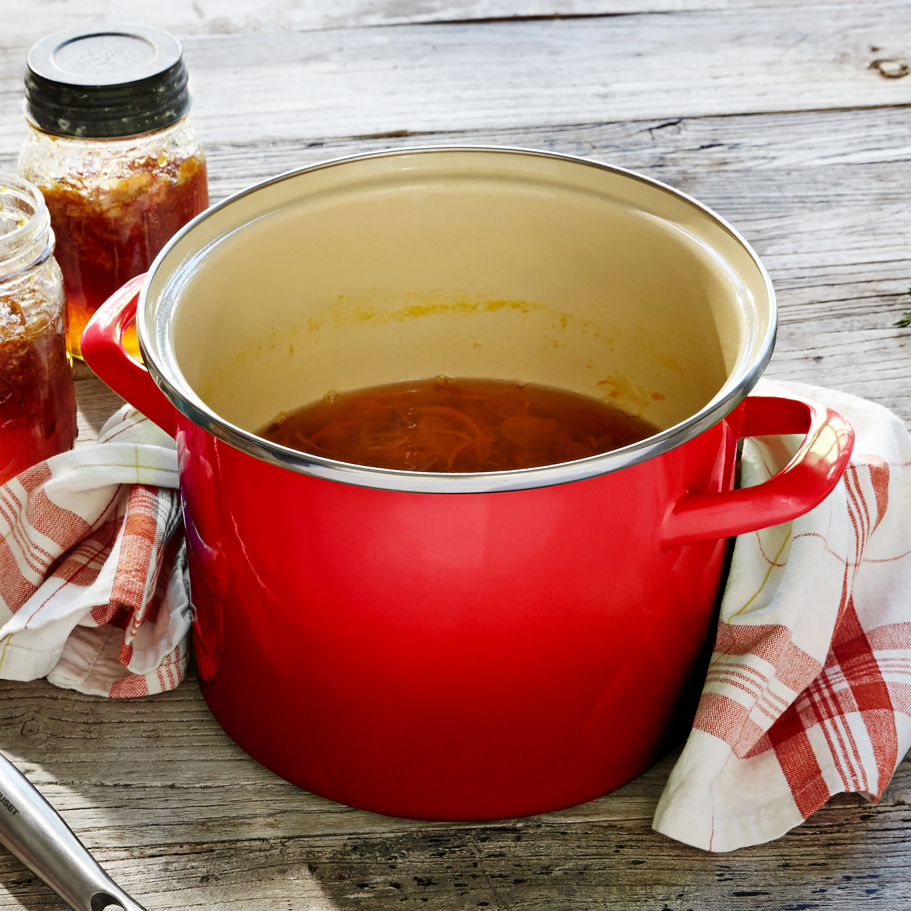 Le Creuset Enameled Steel 8-quart Cerise Stock Pot - Image 3