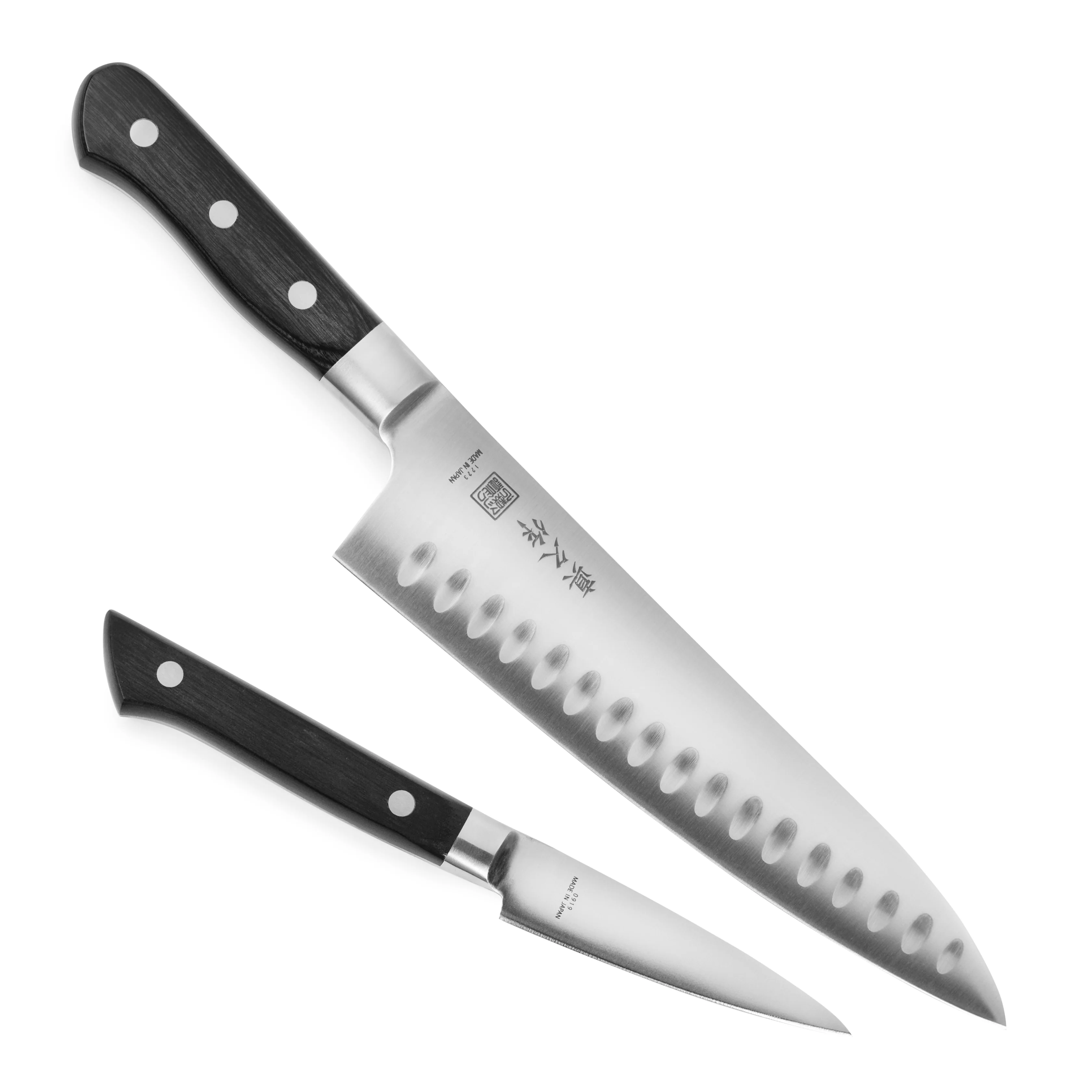 MAC Professional 8" Hollow Edge Chef's Knife with 3.25" Paring Knife - Image 4