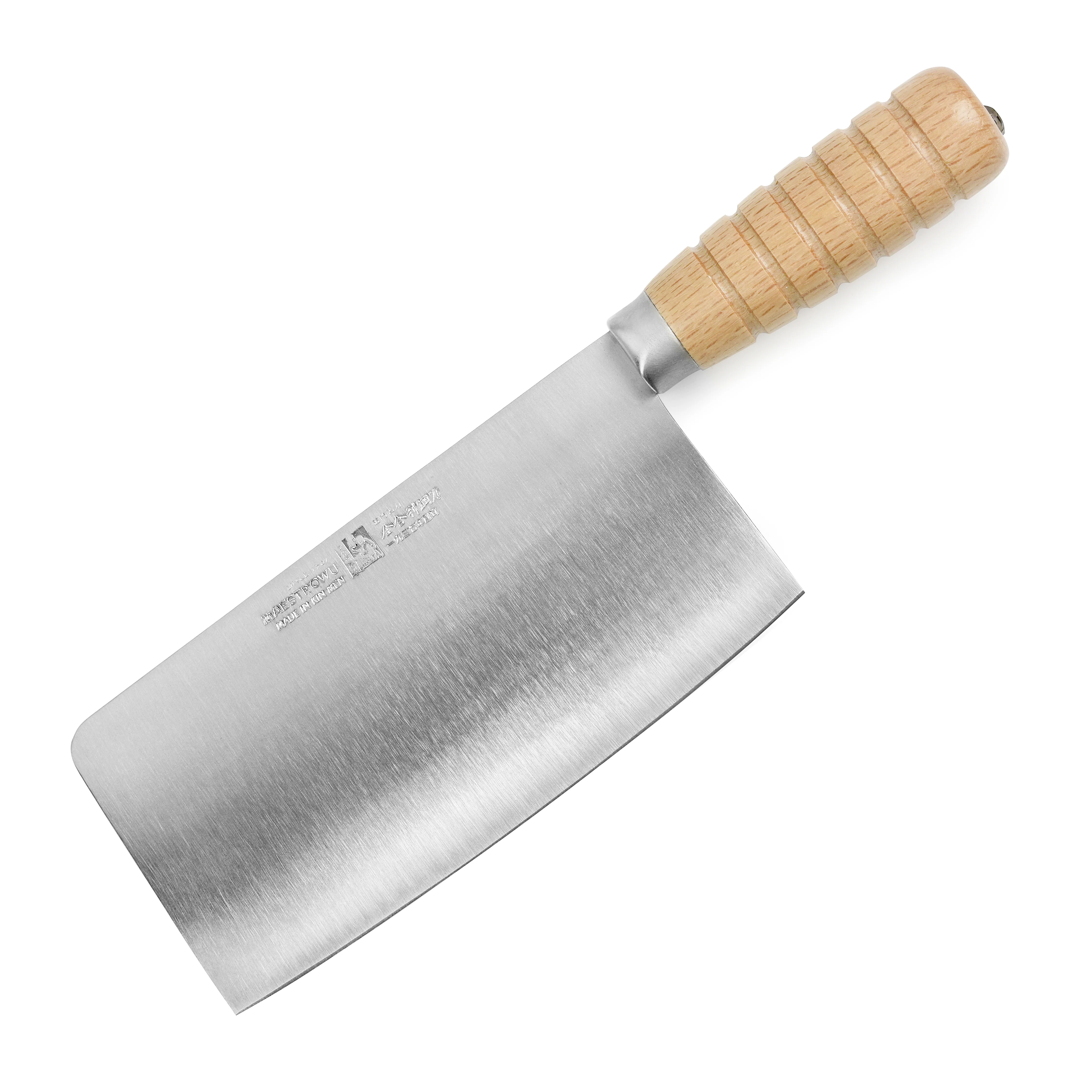 Maestro Wu 7" Meat Cleaver, Wood Handle - Image 7