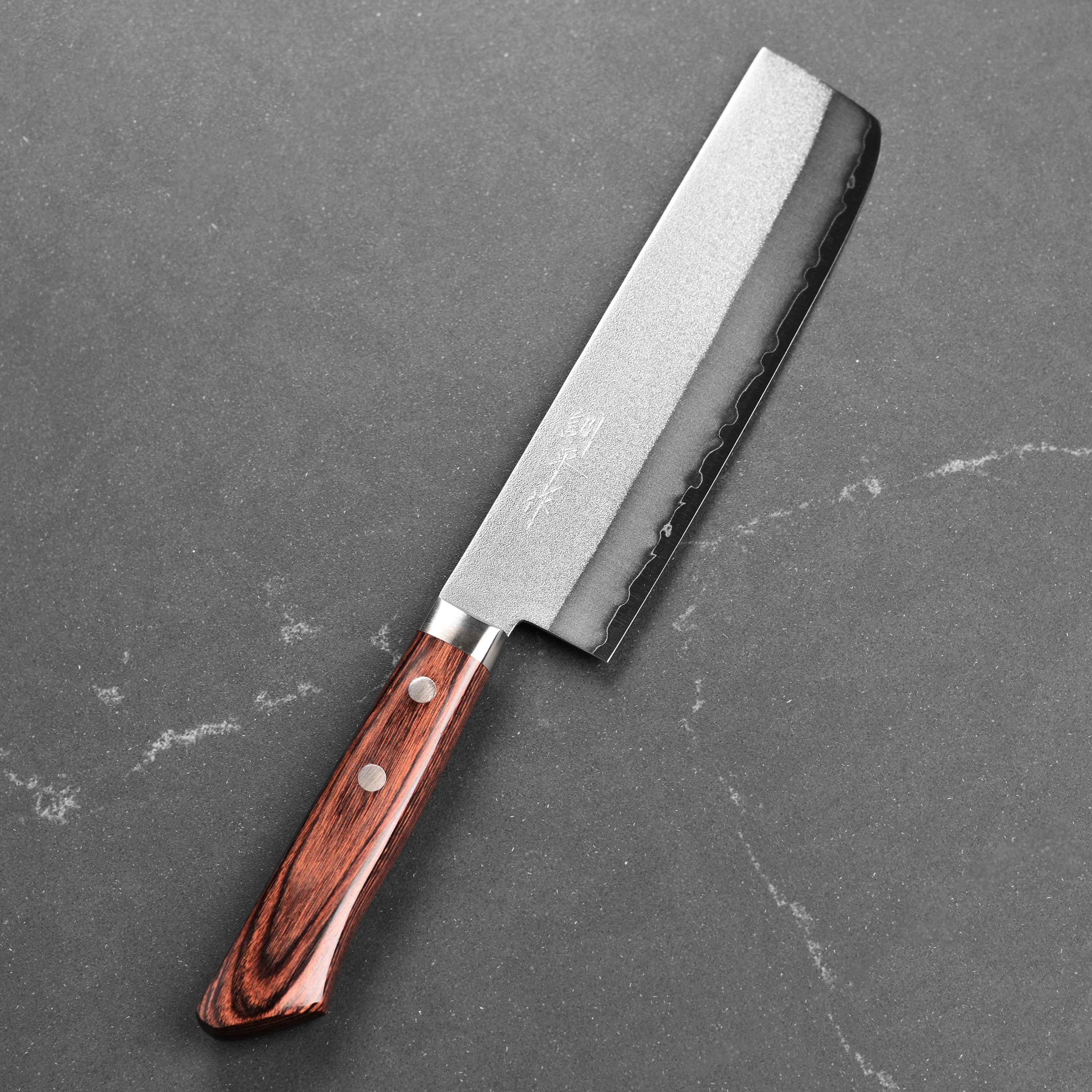 Masutani VG1 Nashiji 6.7" Nakiri, Brown Handle - Image 7