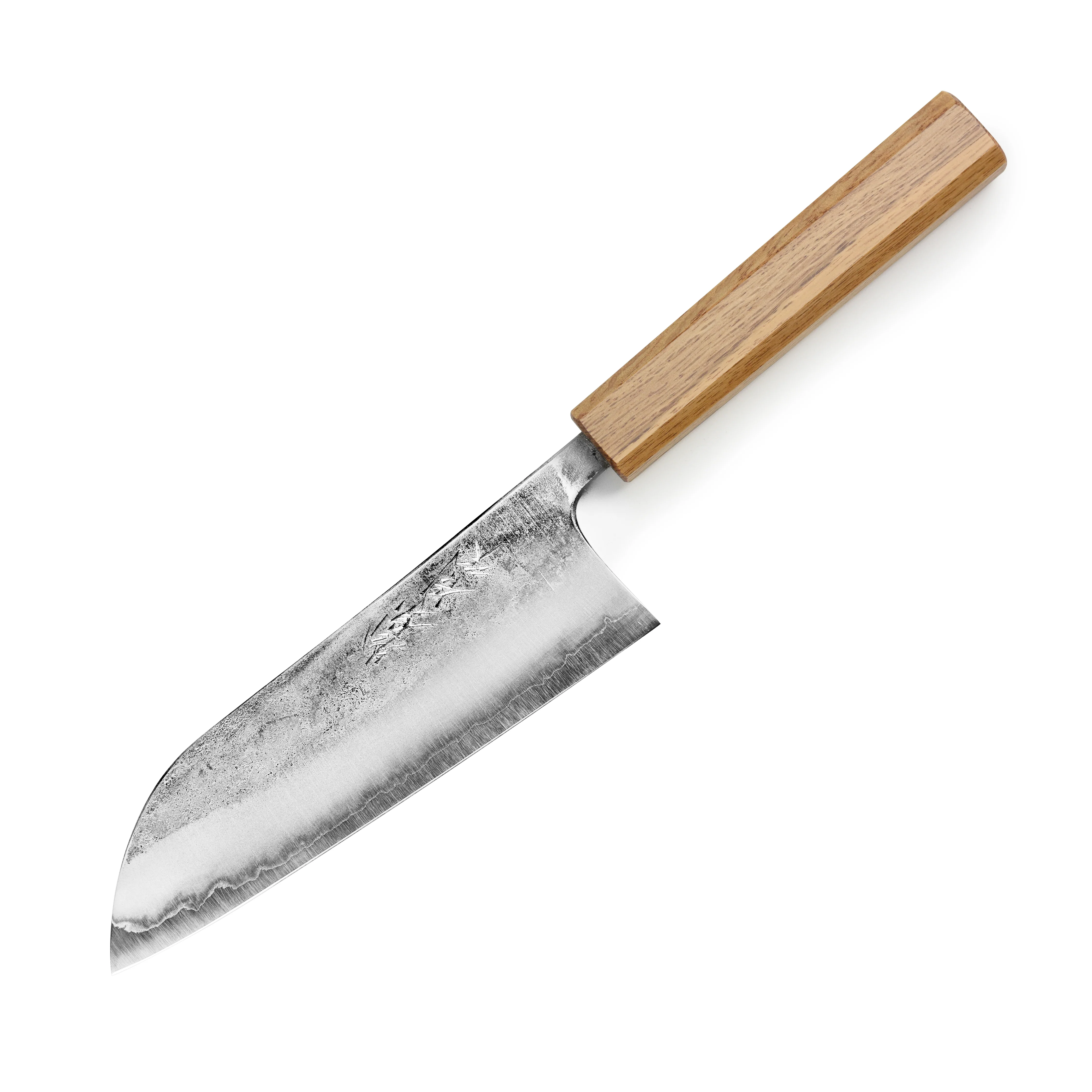 Matsubara Aogami #2 Nashiji Stainless Clad 6.7" Santoku - Image 5