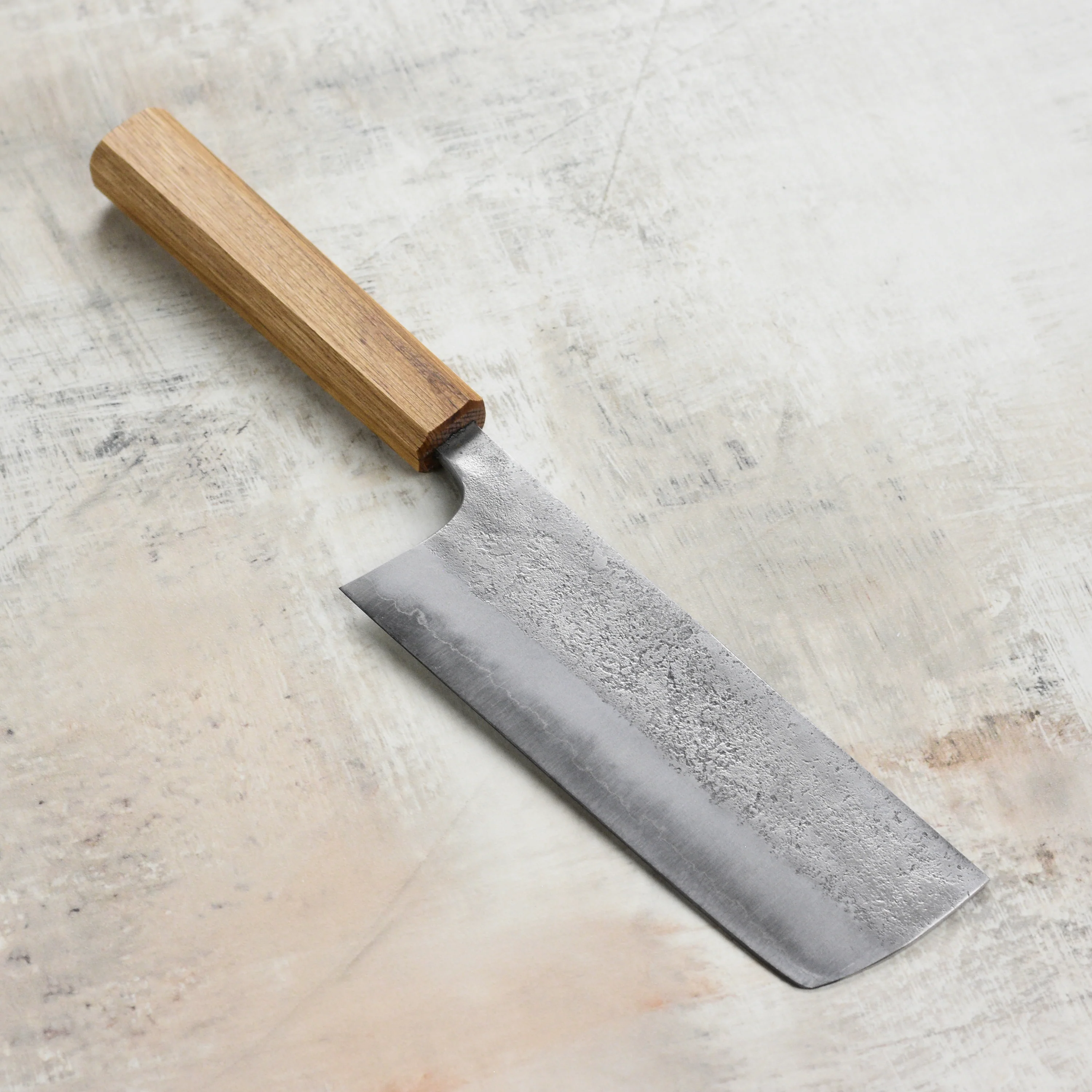 Matsubara Aogami #2 Nashiji Stainless Clad 6.5" Nakiri - Image 8
