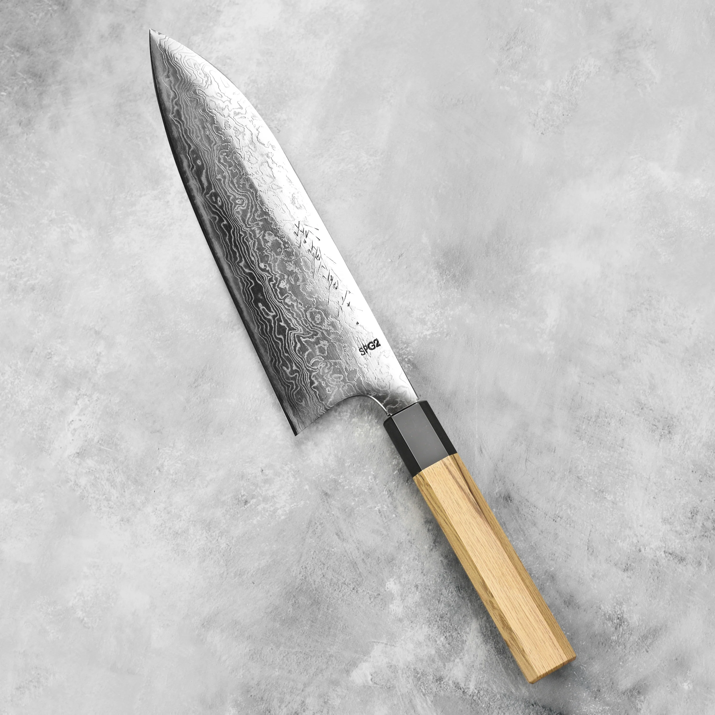 Matsubara SG2 Damascus 8.25" Gyuto - Image 6