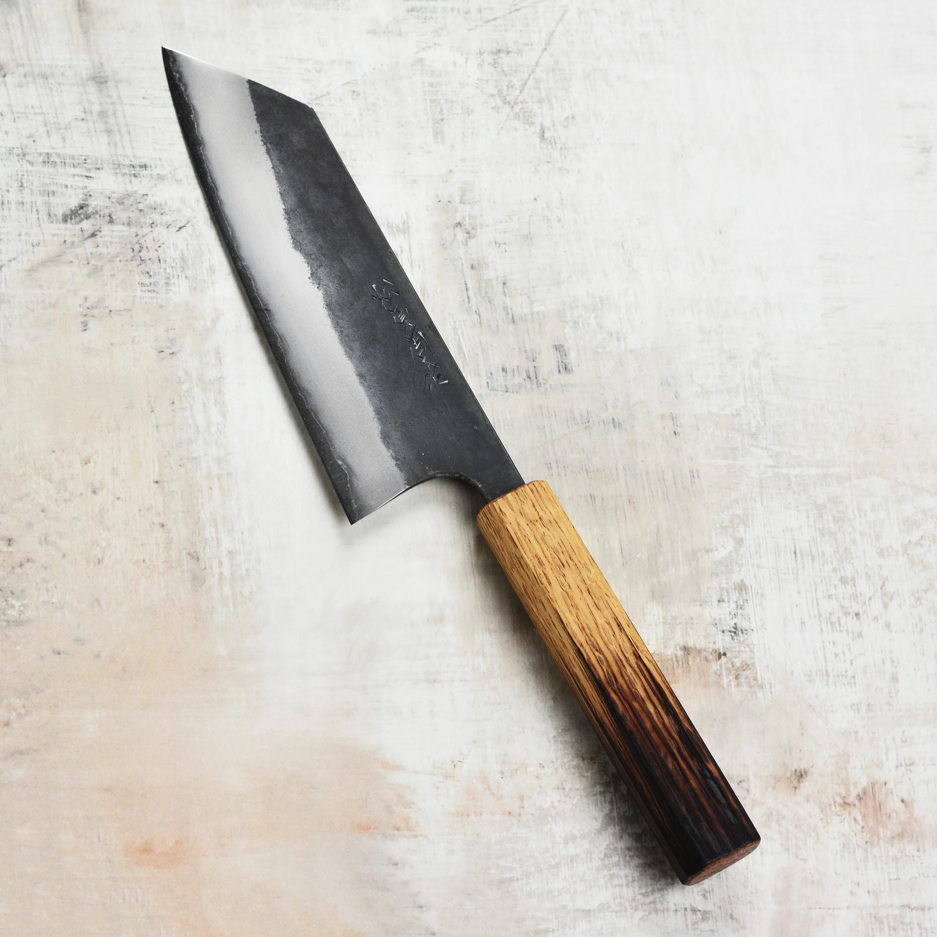 Matsubara Shirogami #1 Kurouchi Stainless Clad 6.7" Bunka - Image 7