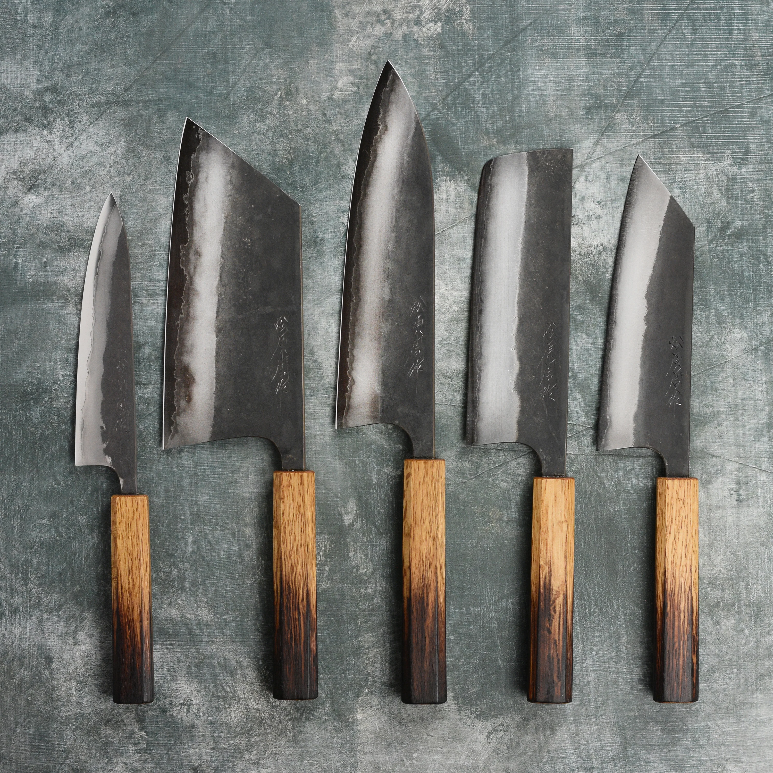 Matsubara Shirogami #1 Kurouchi Stainless Clad 6.7" Bunka - Image 8