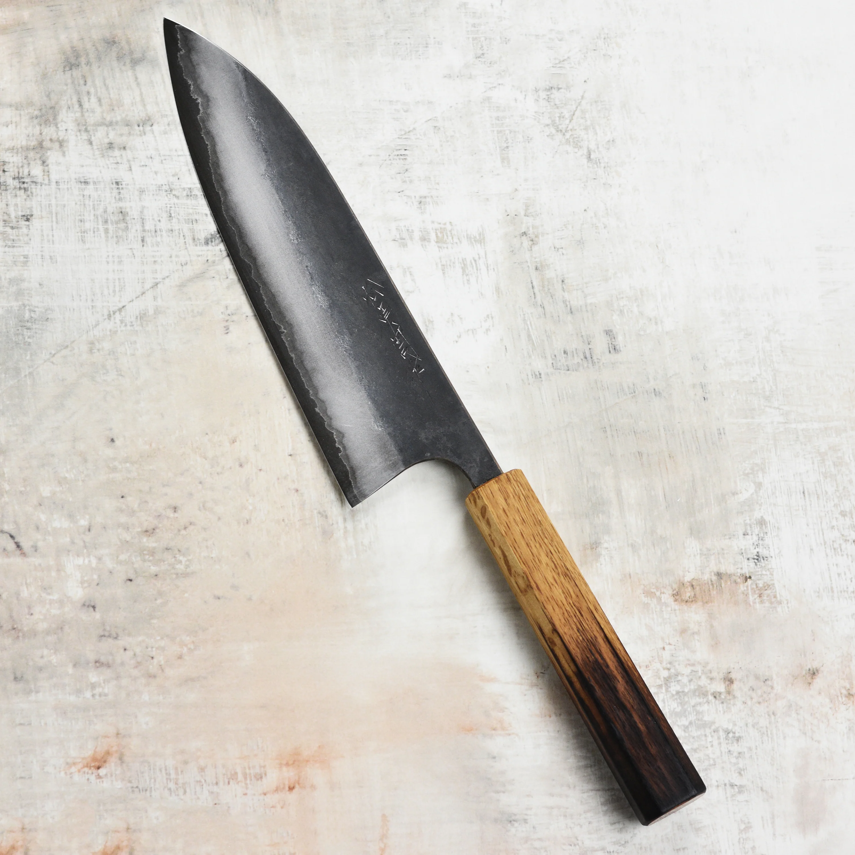 Matsubara Shirogami #1 Kurouchi Stainless Clad 8.25" Gyuto - Image 6
