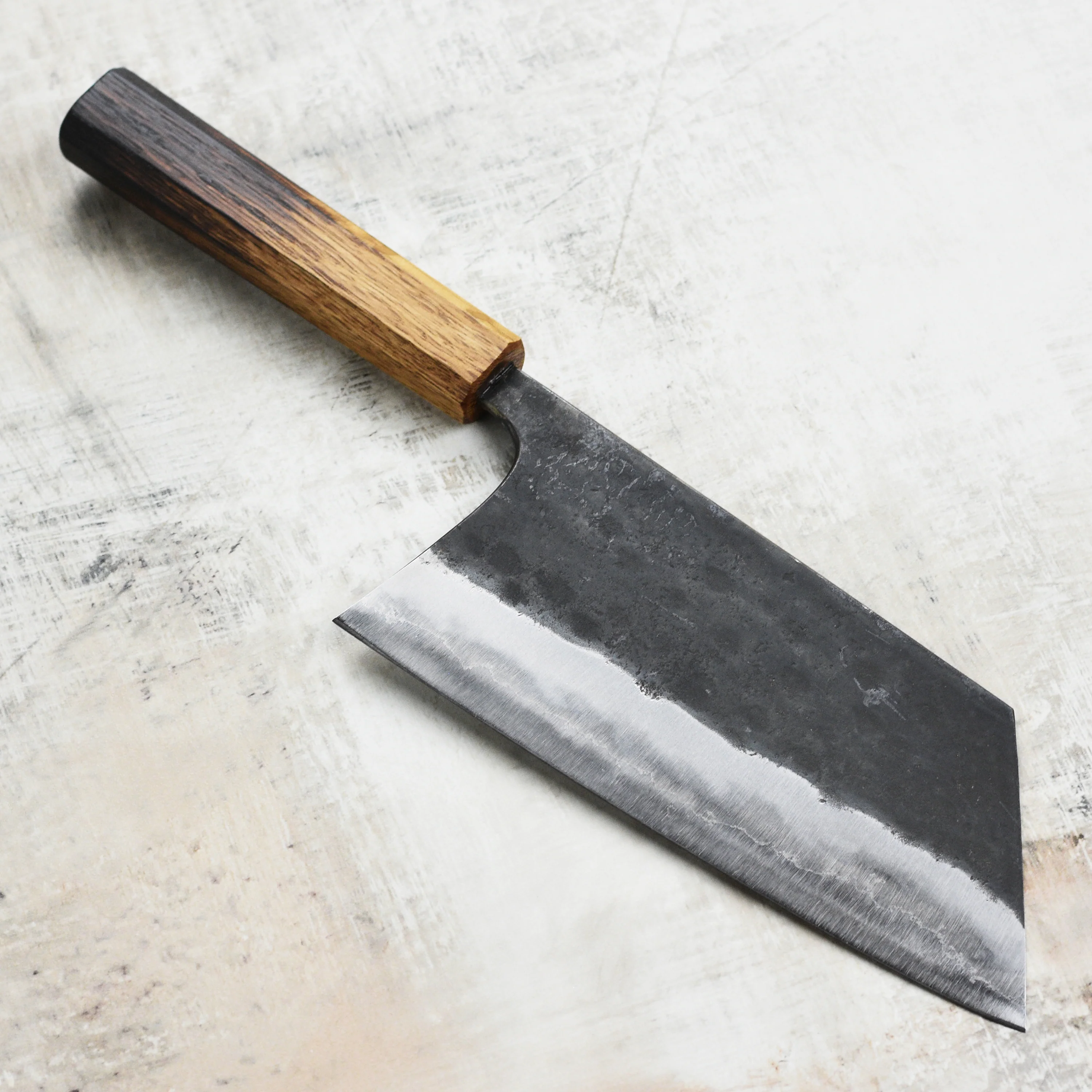 Matsubara Shirogami #1 Kurouchi Stainless Clad 7.5" Kiri Cleaver - Image 3