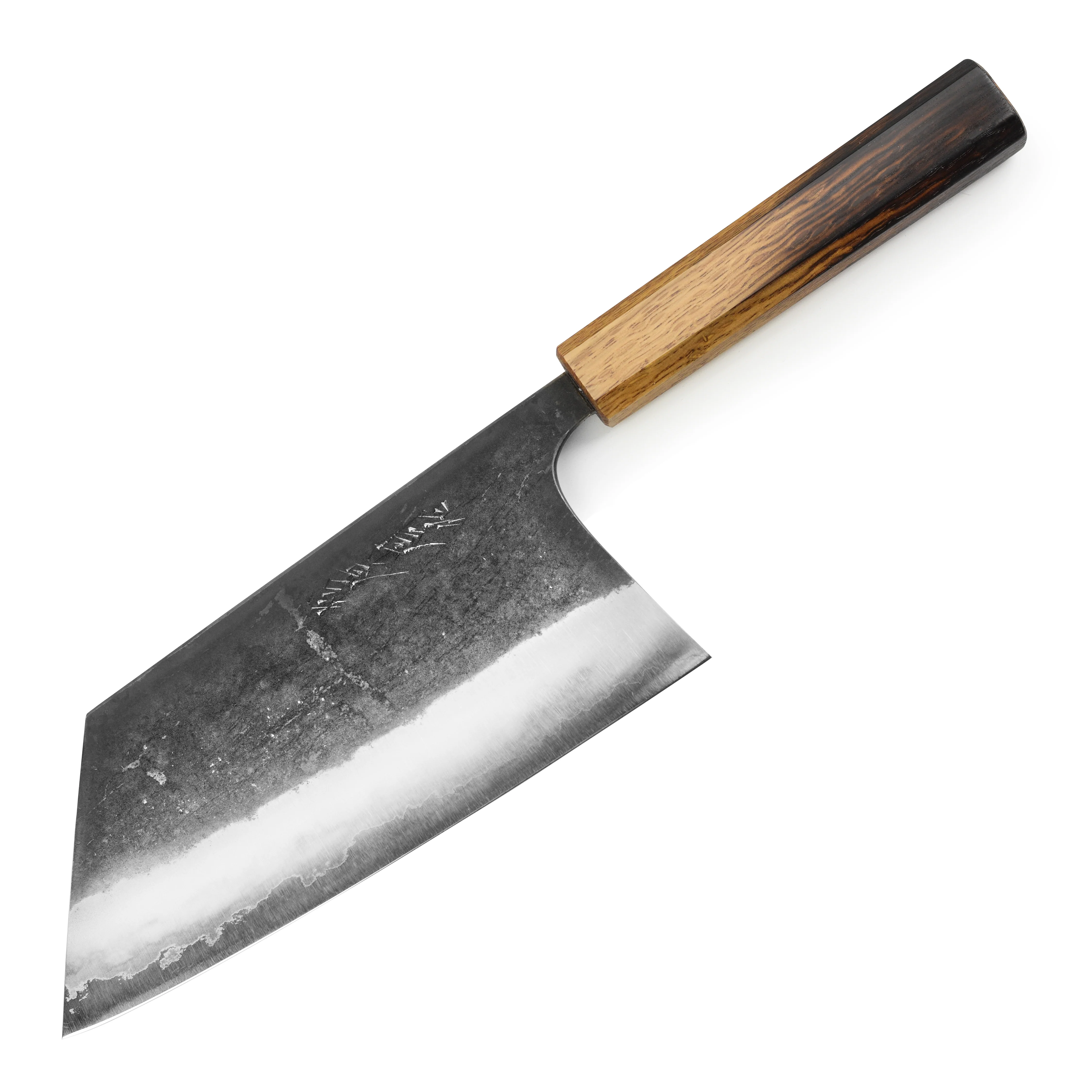 Matsubara Shirogami #1 Kurouchi Stainless Clad 7.5" Kiri Cleaver - Image 5