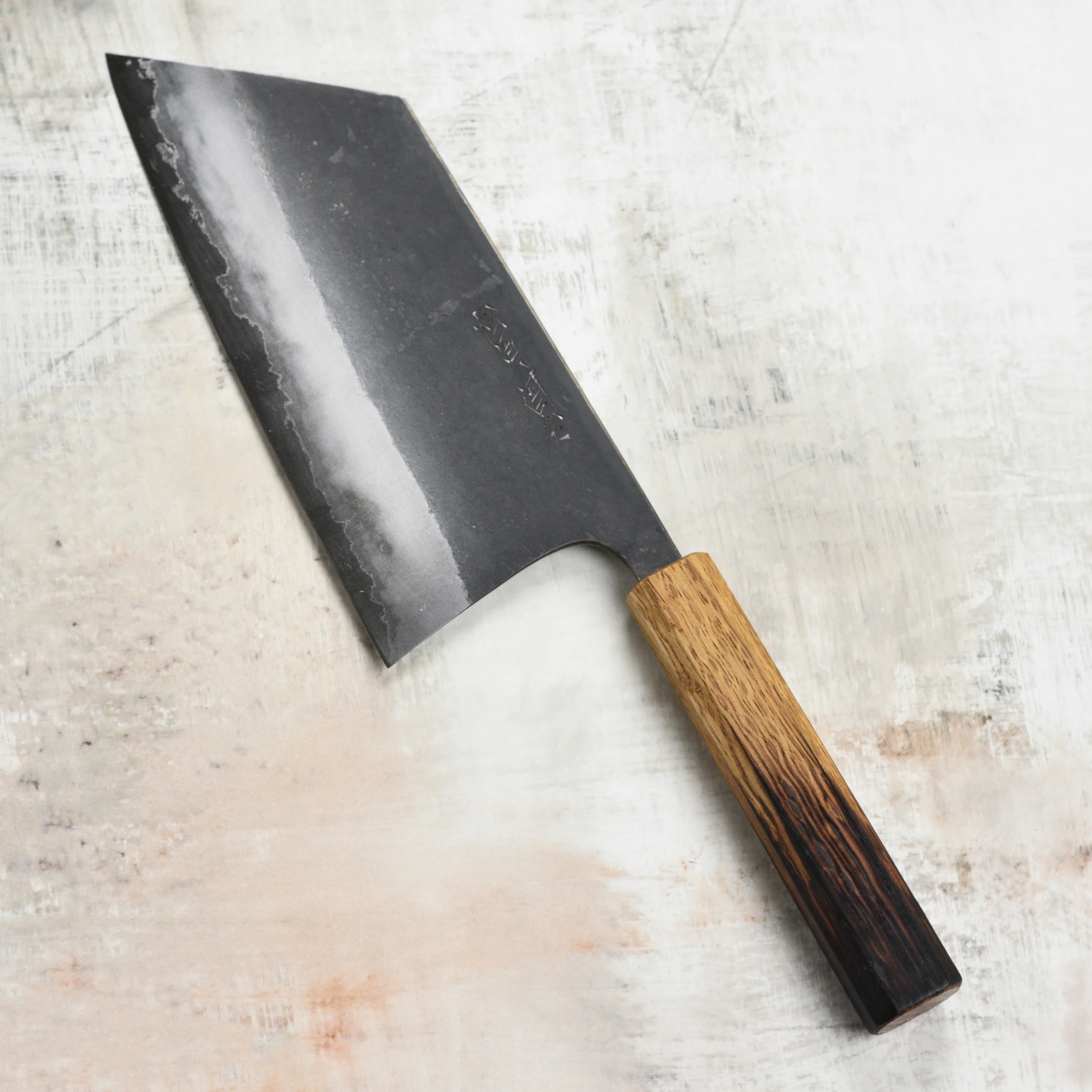 Matsubara Shirogami #1 Kurouchi Stainless Clad 7.5" Kiri Cleaver - Image 7