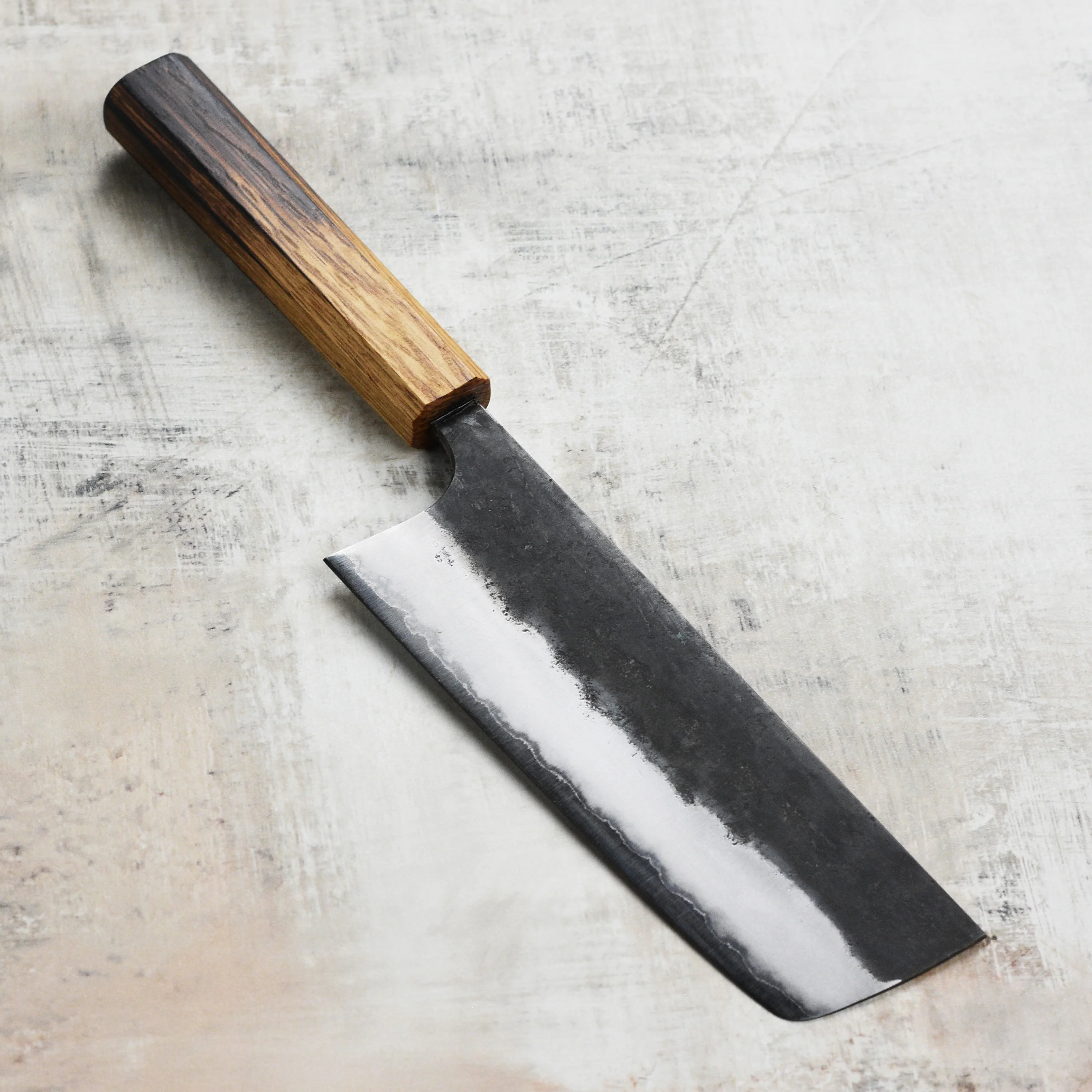 Matsubara Shirogami #1 Kurouchi Stainless Clad 6.5" Nakiri - Image 3