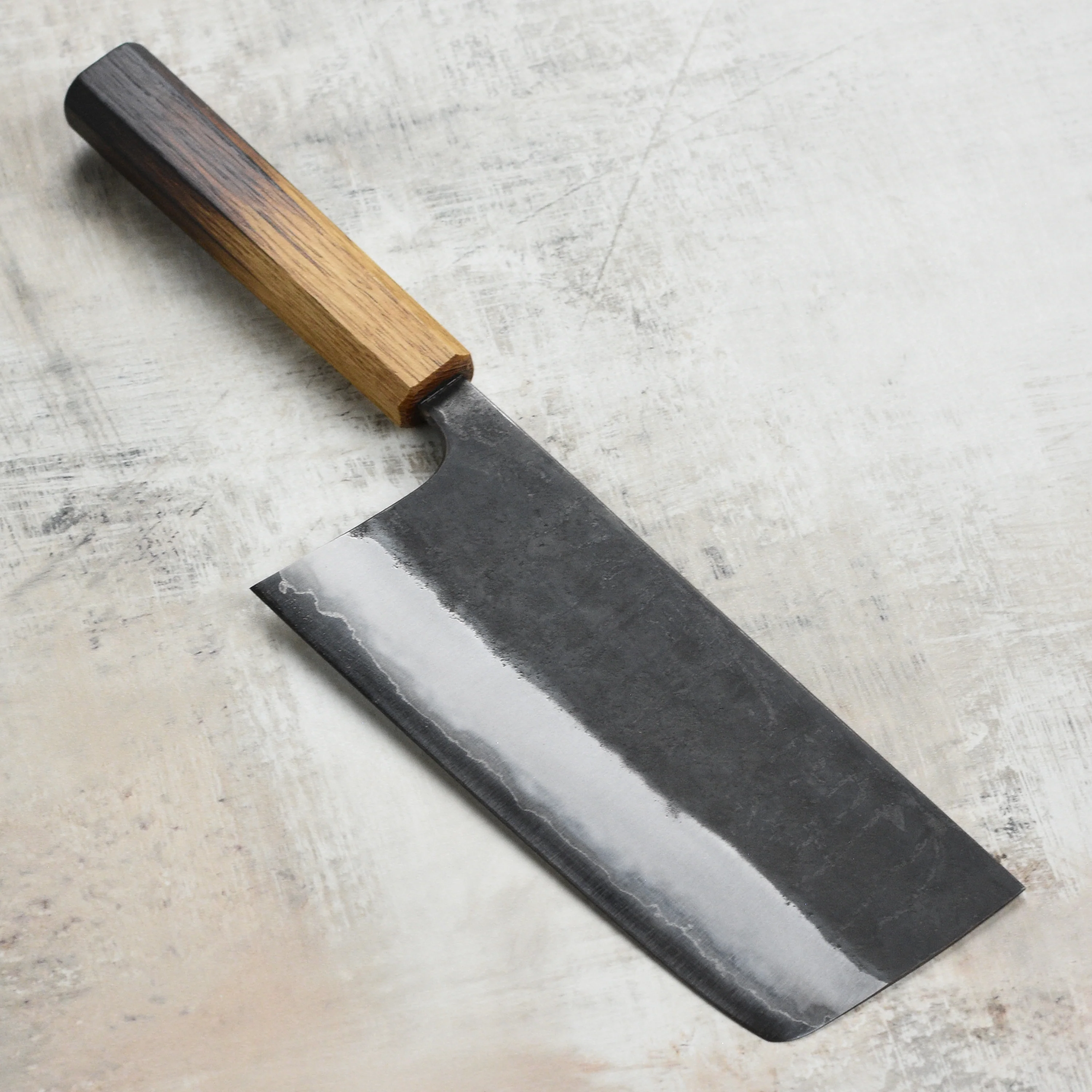 Matsubara Shirogami #1 Kurouchi Stainless Clad 7" Tall Nakiri - Image 3