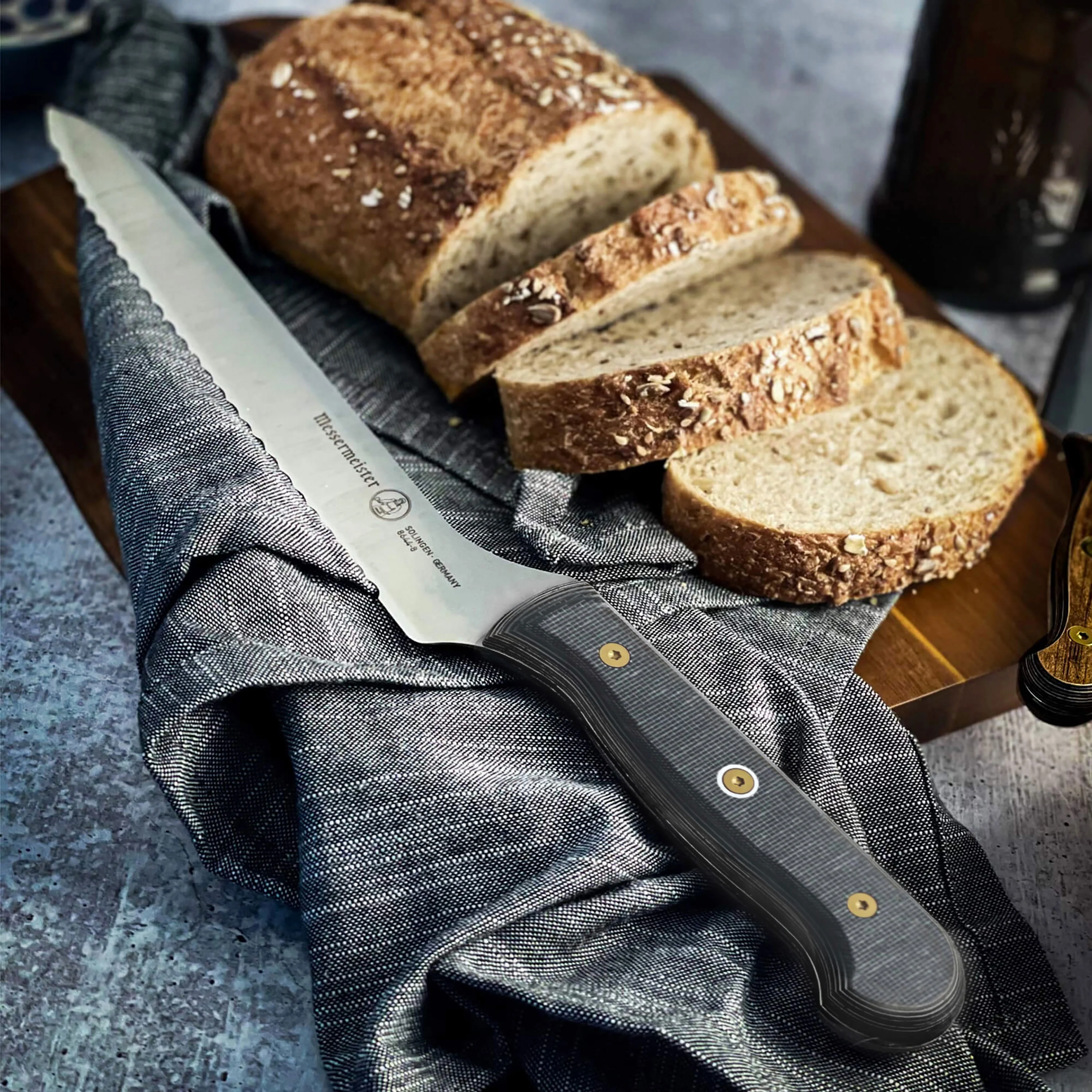 Messermeister Custom Micarta 8" Offset Bread Knife - Image 7