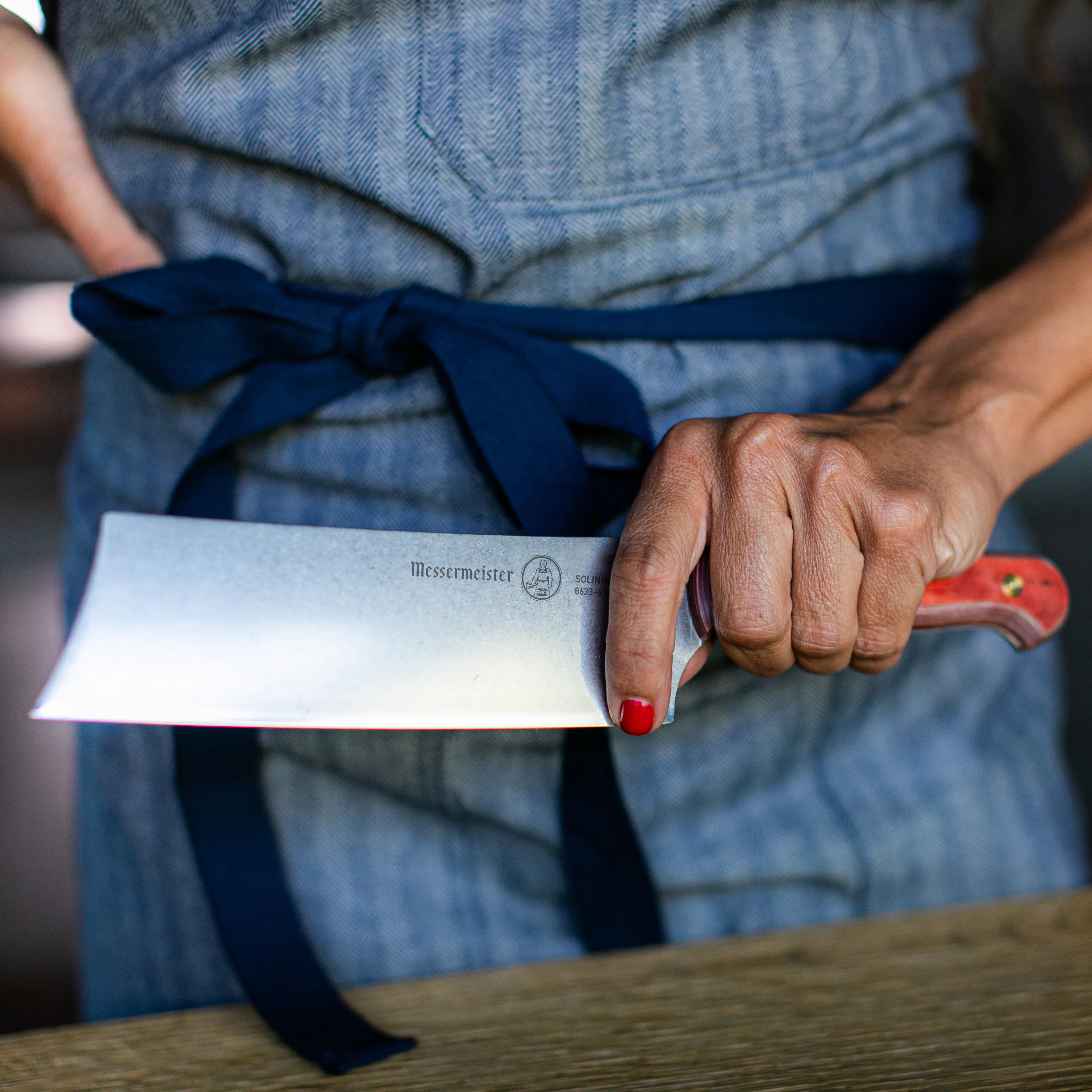Messermeister Custom Terra Red 6.5" Nakiri - Image 7