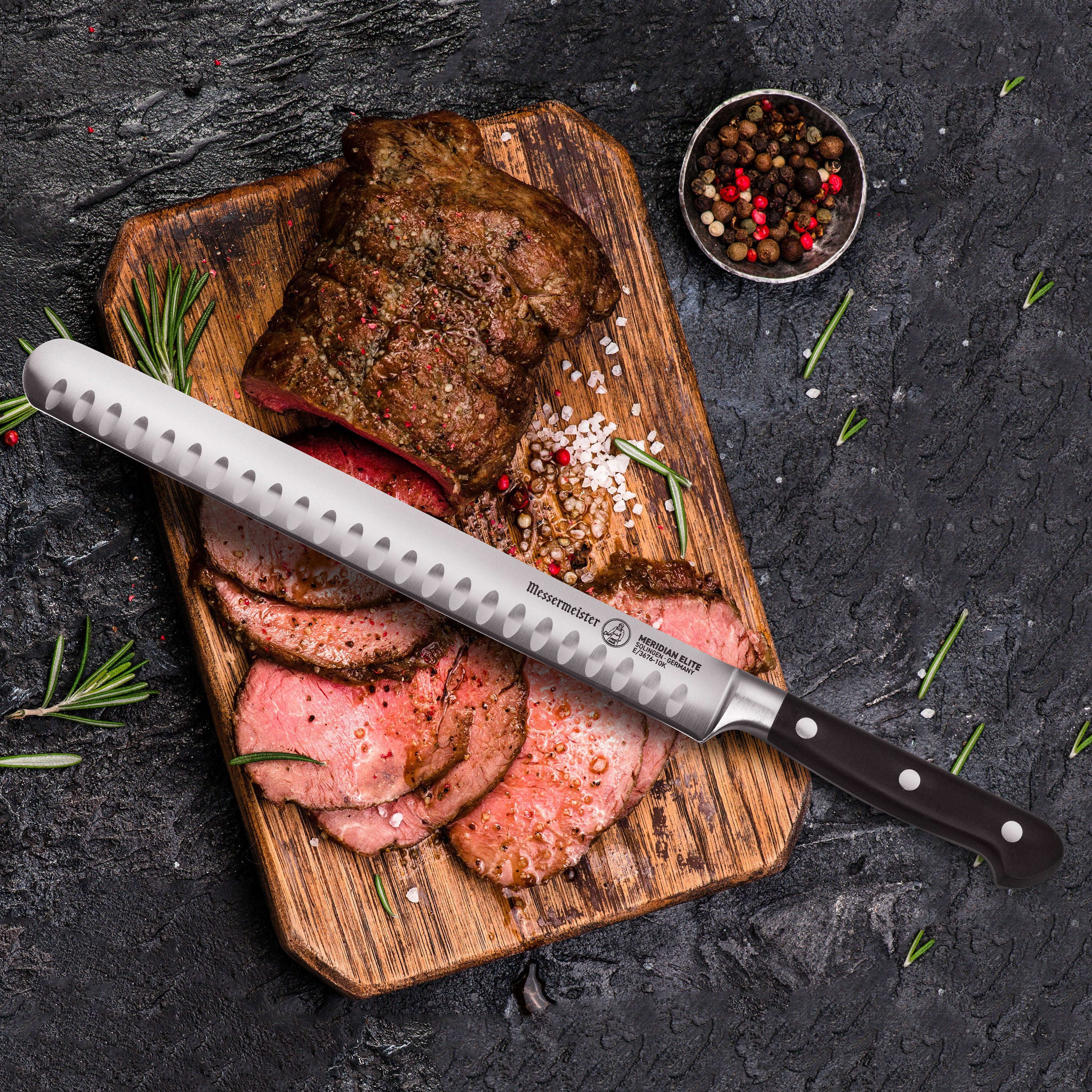 Messermeister Meridian Elite 10" Hollow Edge Slicing Knife - Image 5