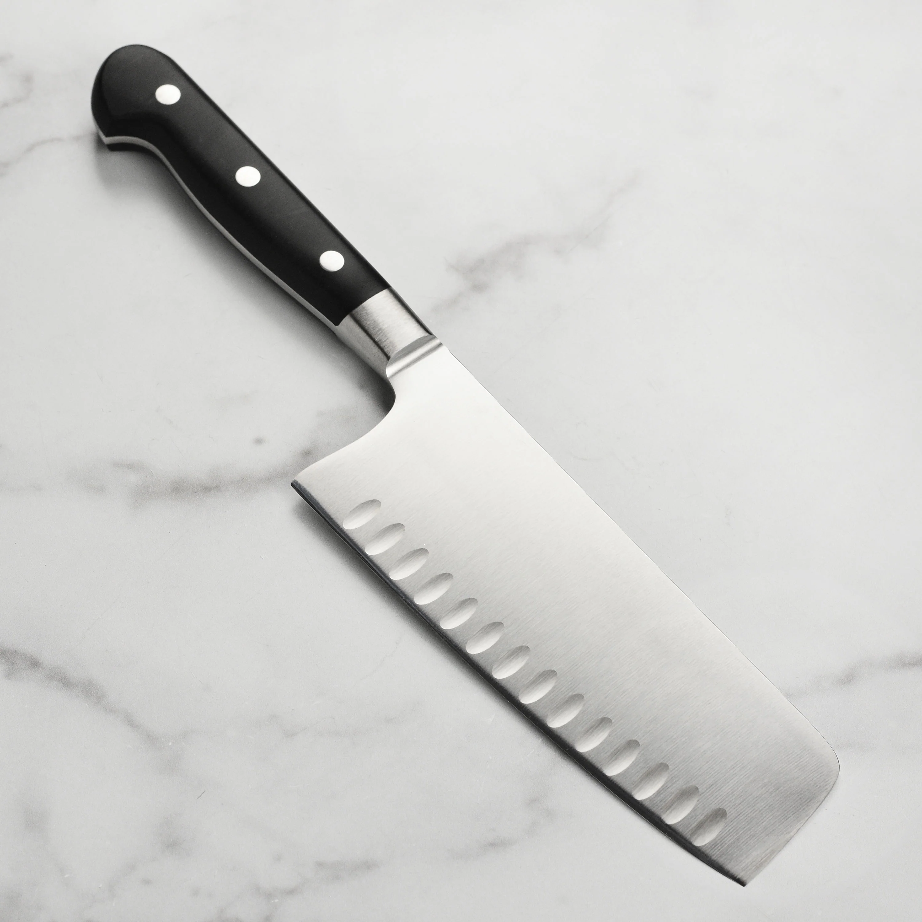 Messermeister Meridian Elite 7" Hollow Edge Nakiri Vegetable Knife - Image 7