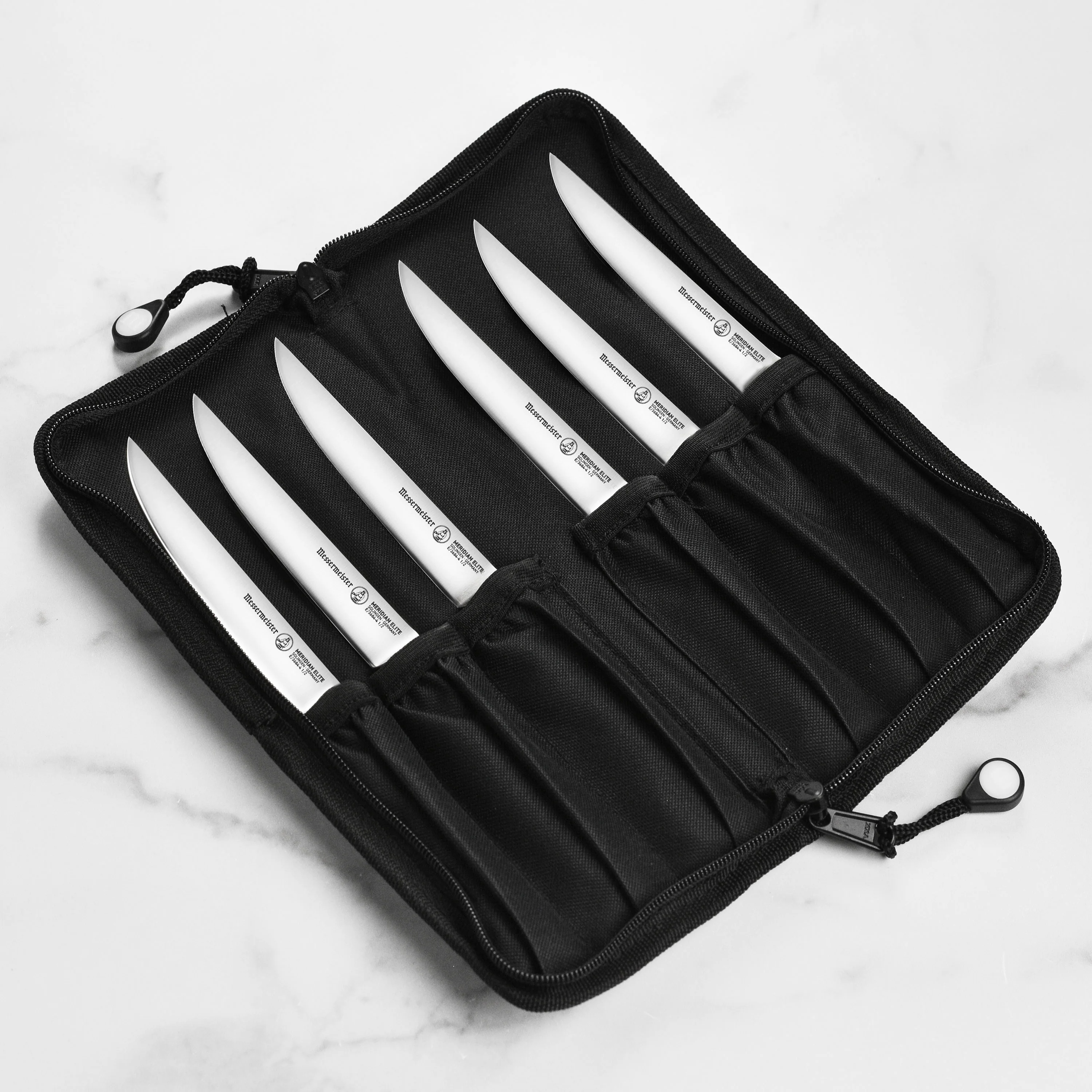 Messermeister Meridian Elite 6 Piece Steak Knife Set with Pouch - Image 3