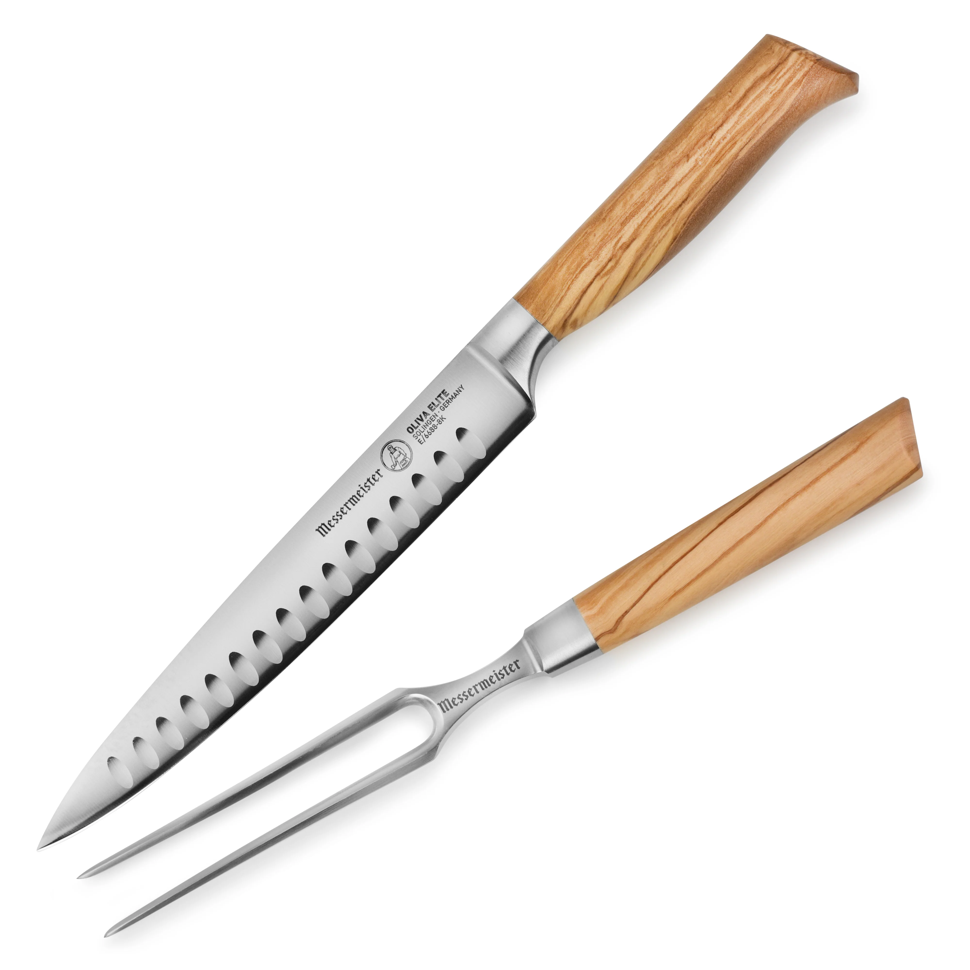 Messermeister Oliva Elite 2 Piece Hollow Edge Carving Set - Image 4