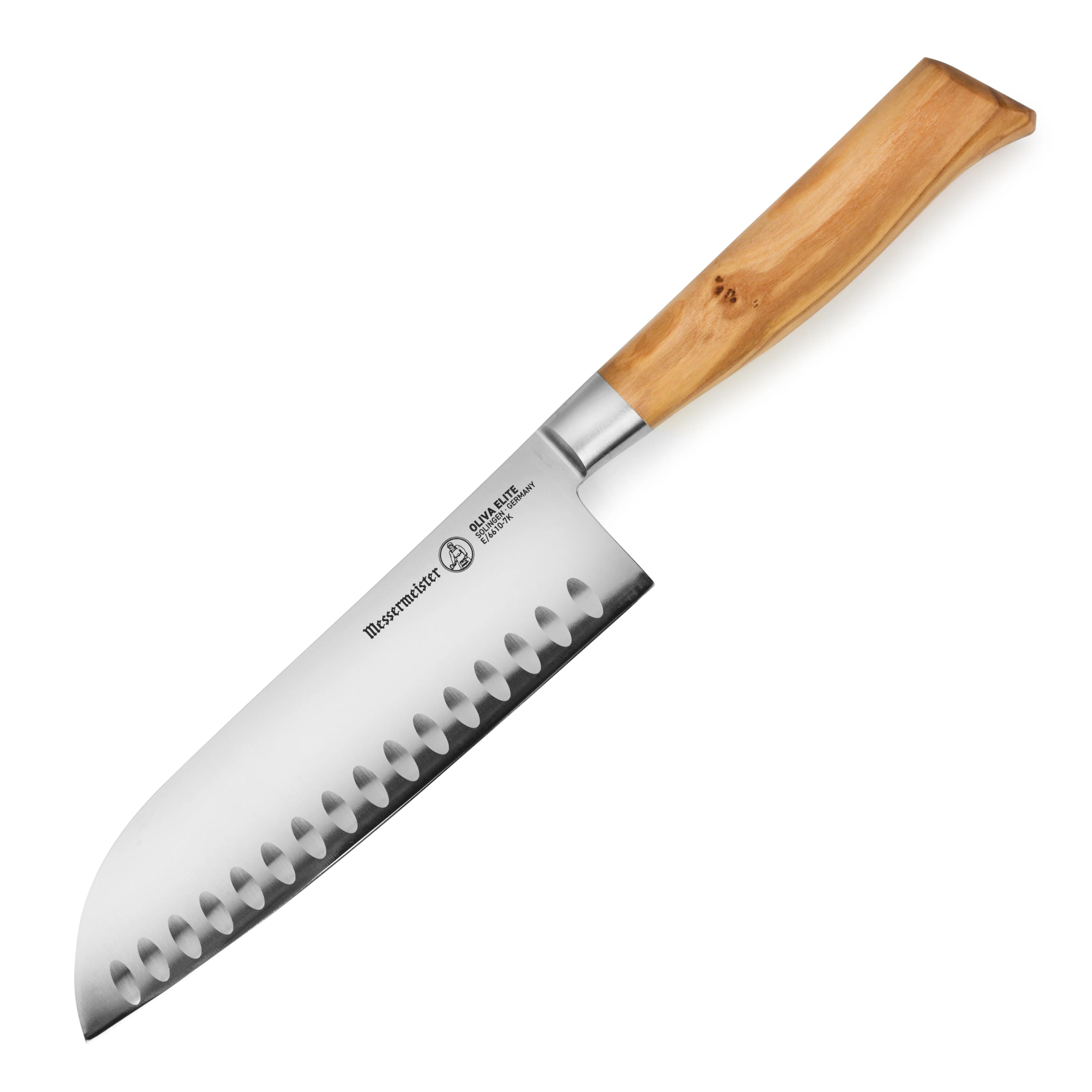 Messermeister Oliva Elite 7" Hollow Edge Santoku Knife - Image 4