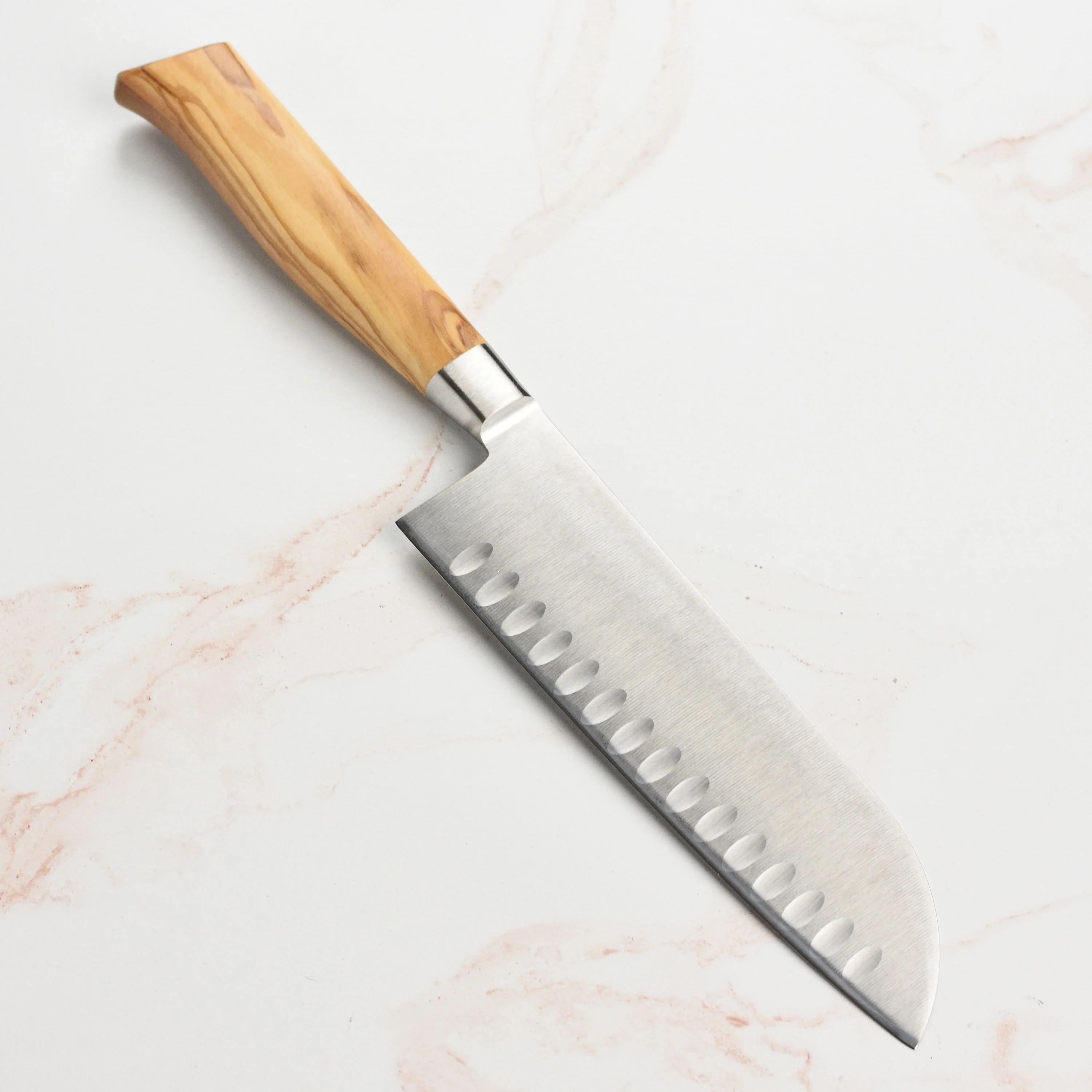 Messermeister Oliva Elite 7" Hollow Edge Santoku Knife - Image 6