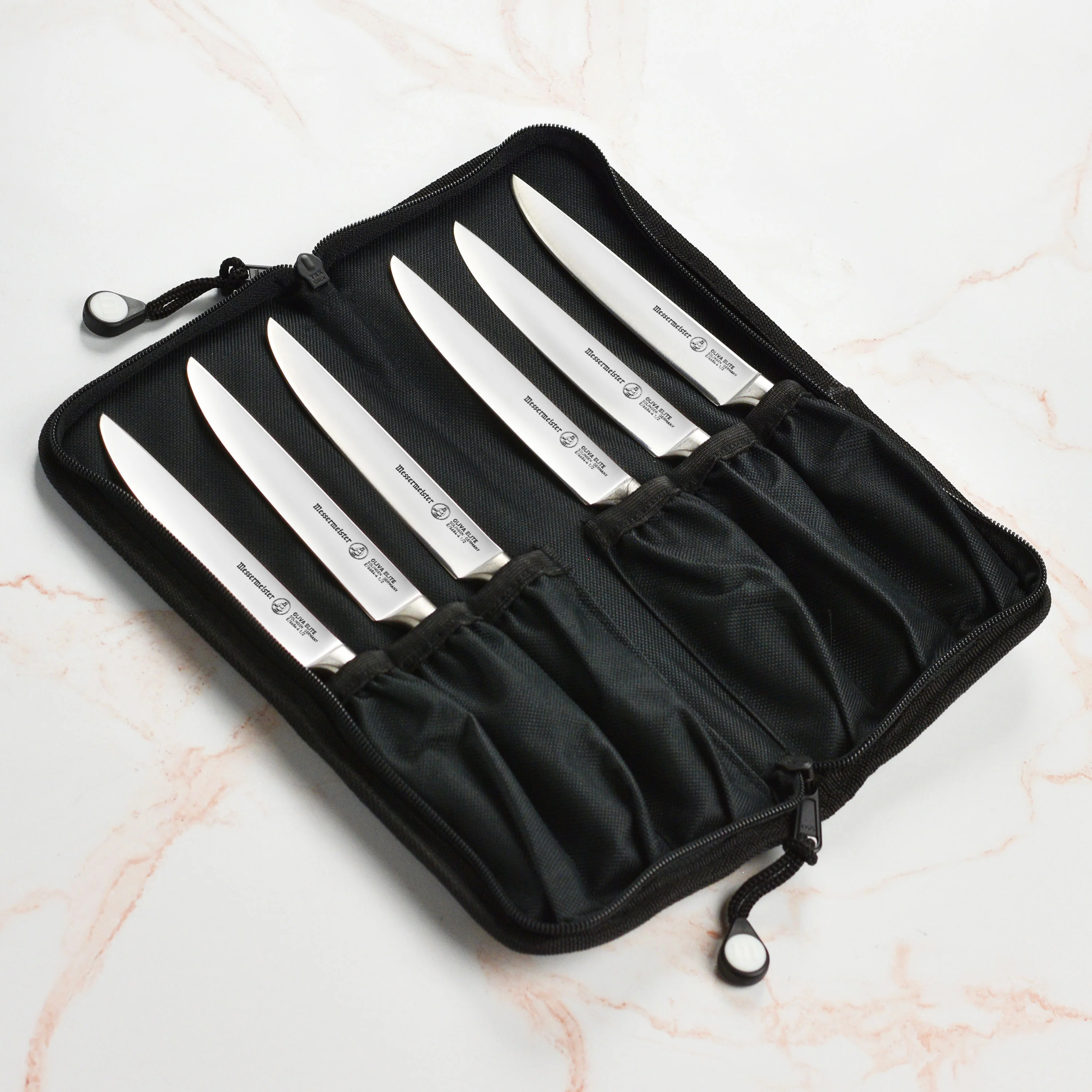 Messermeister Oliva Elite 6 Piece Steak Knife Set with Pouch - Image 7