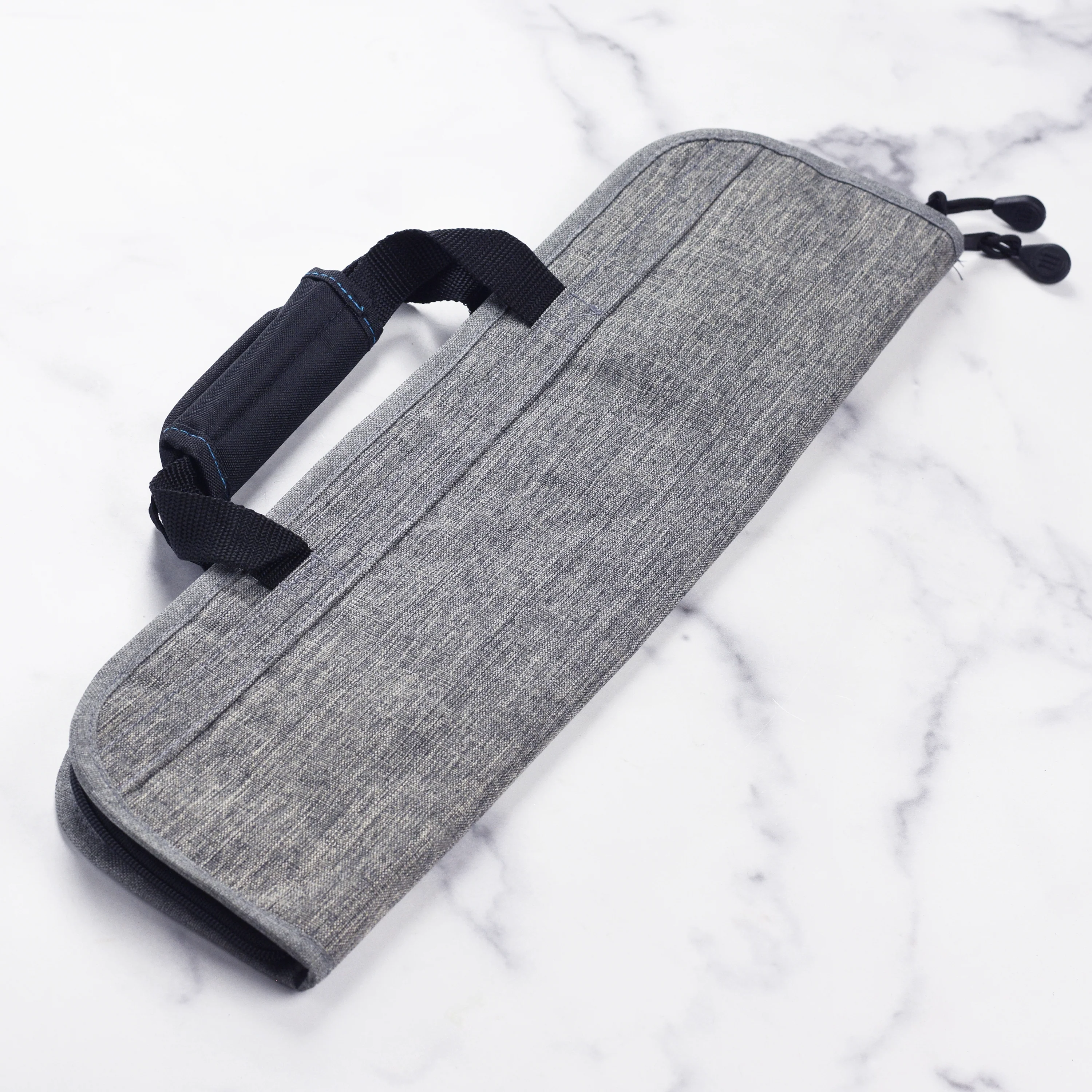 Messermeister 5 Pocket Preservation Heather Gray Knife Bag - Image 5