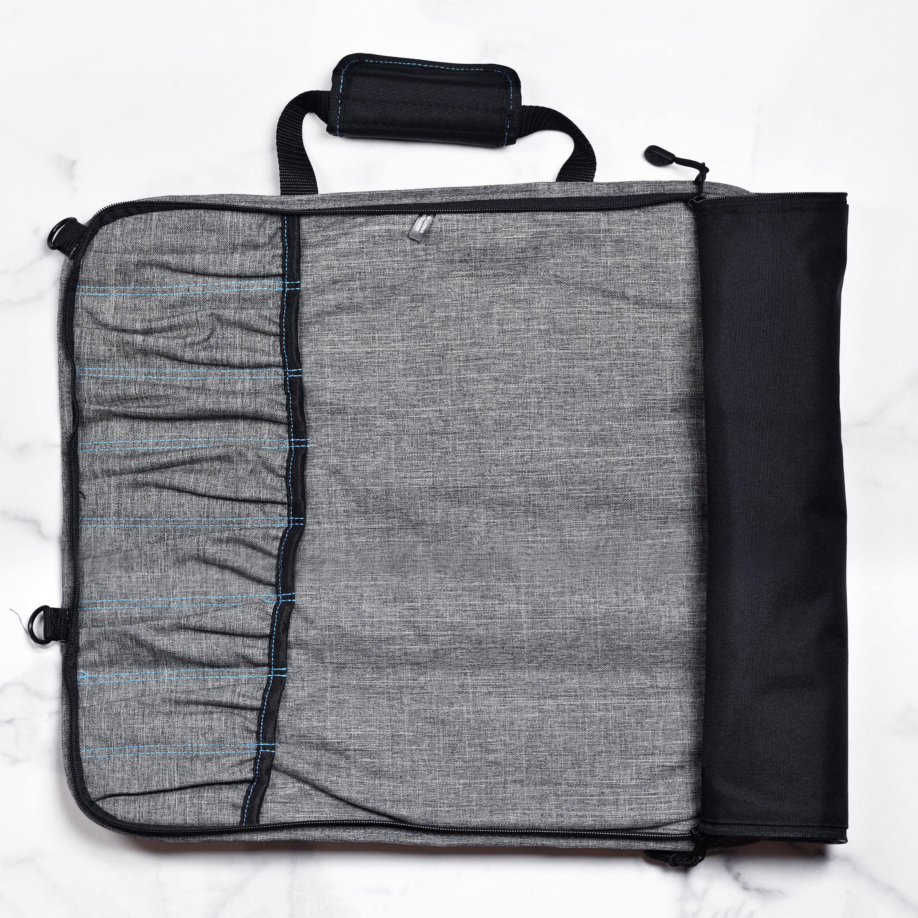Messermeister 8 Pocket Preservation Heather Gray Knife Bag - Image 4