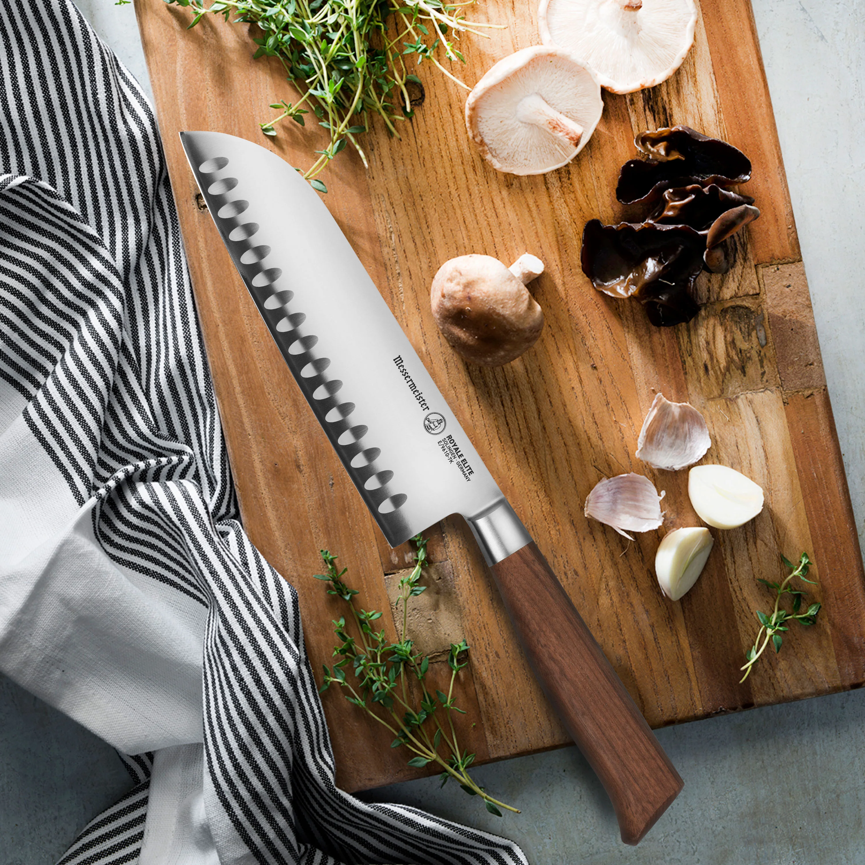 Messermeister Royale Elite 7" Hollow Edge Santoku Knife - Image 5