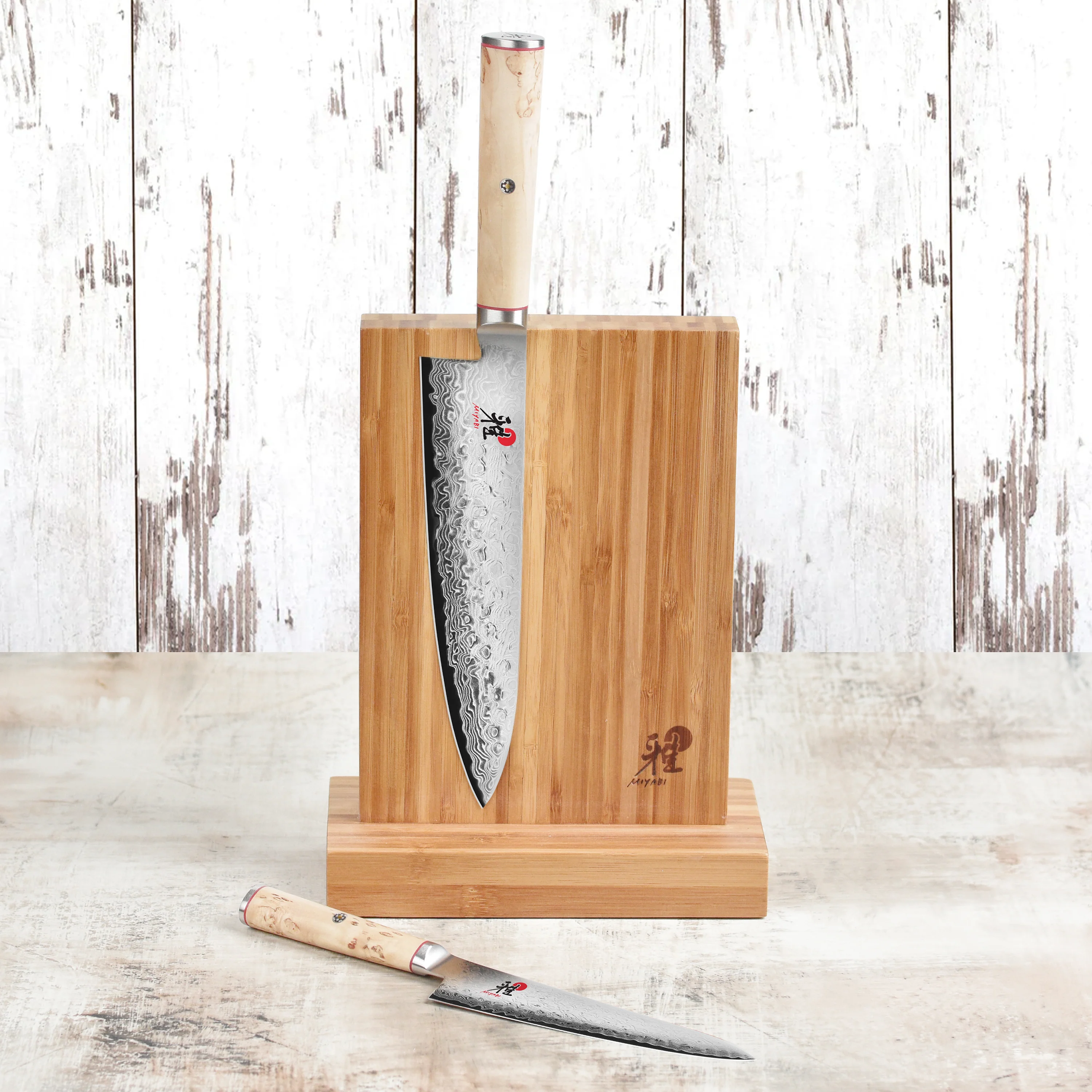 Miyabi Bamboo Magnetic Knife Stand - Image 2