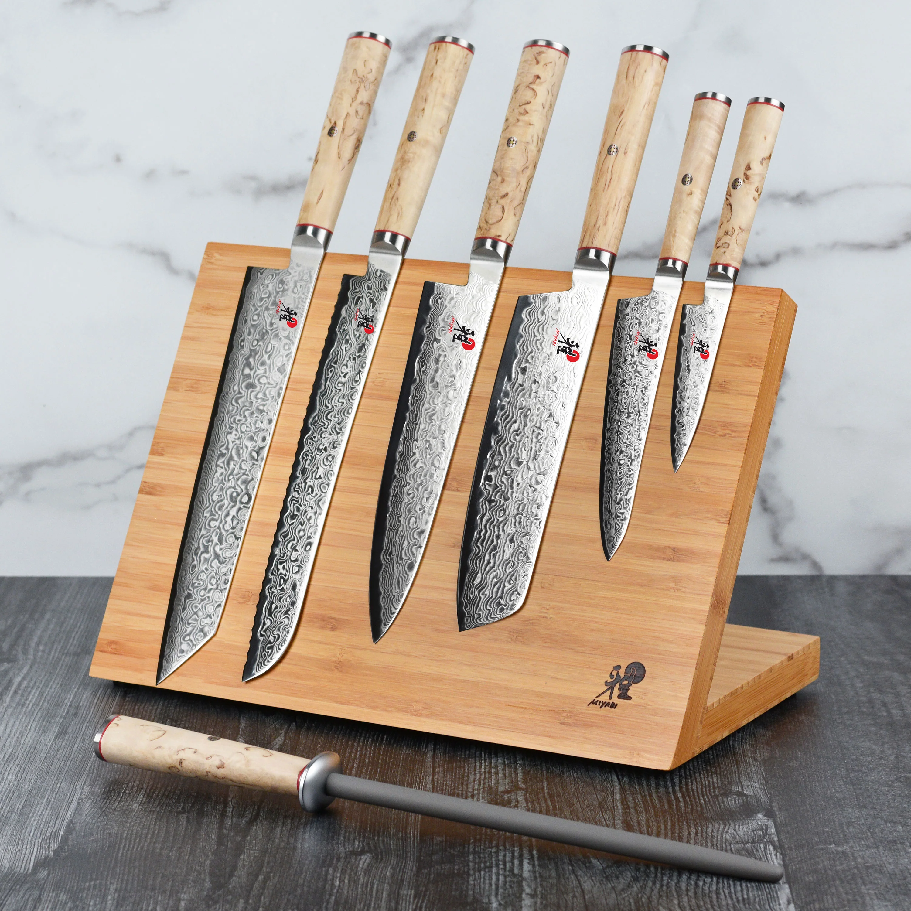 Miyabi Birchwood SG2 9" Tungsten Sharpening Steel - Image 7