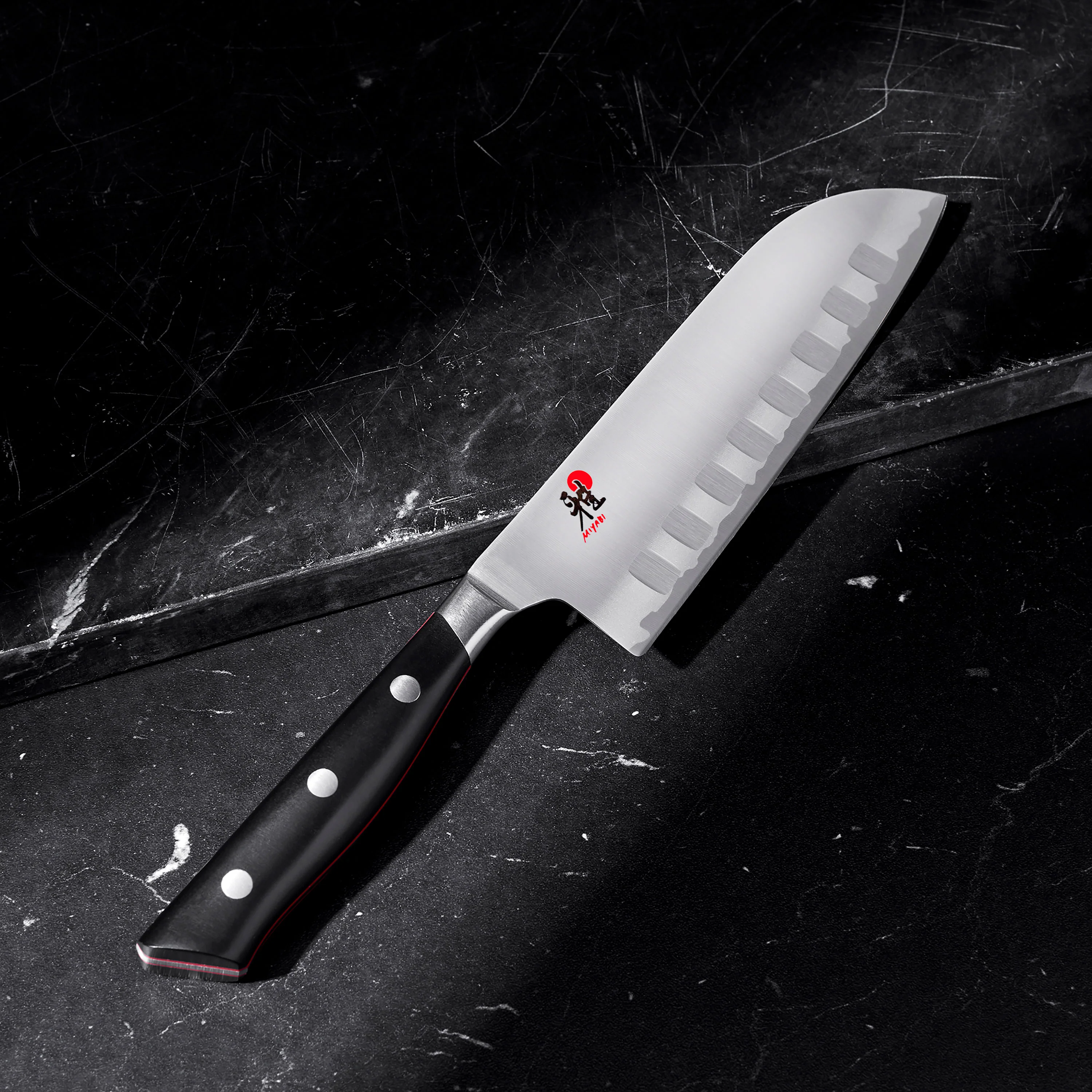 Miyabi Evolution 5.5" Hollow Edge Santoku Knife - Image 6