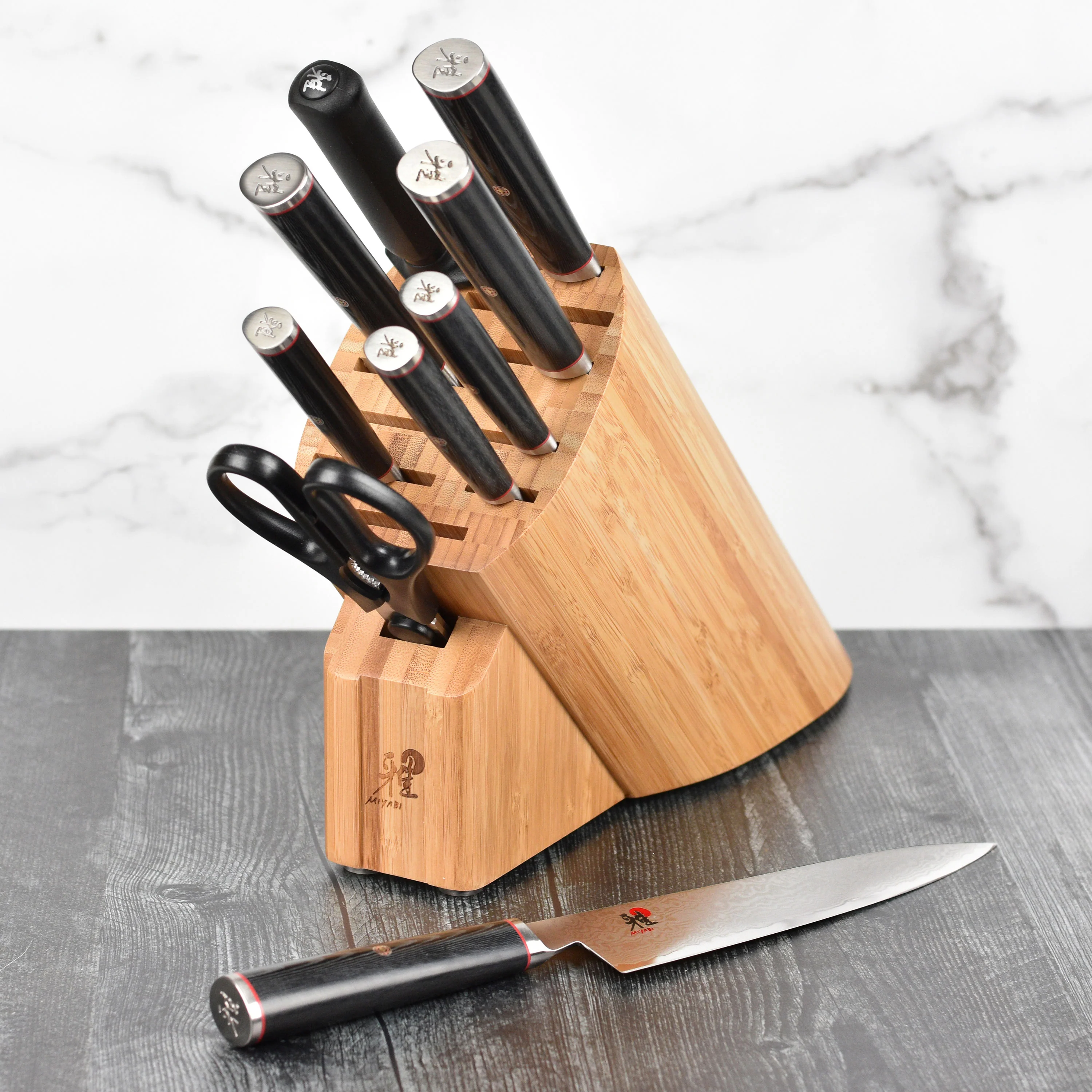 Miyabi Kaizen 5.5" Hollow Edge Santoku Knife - Image 7