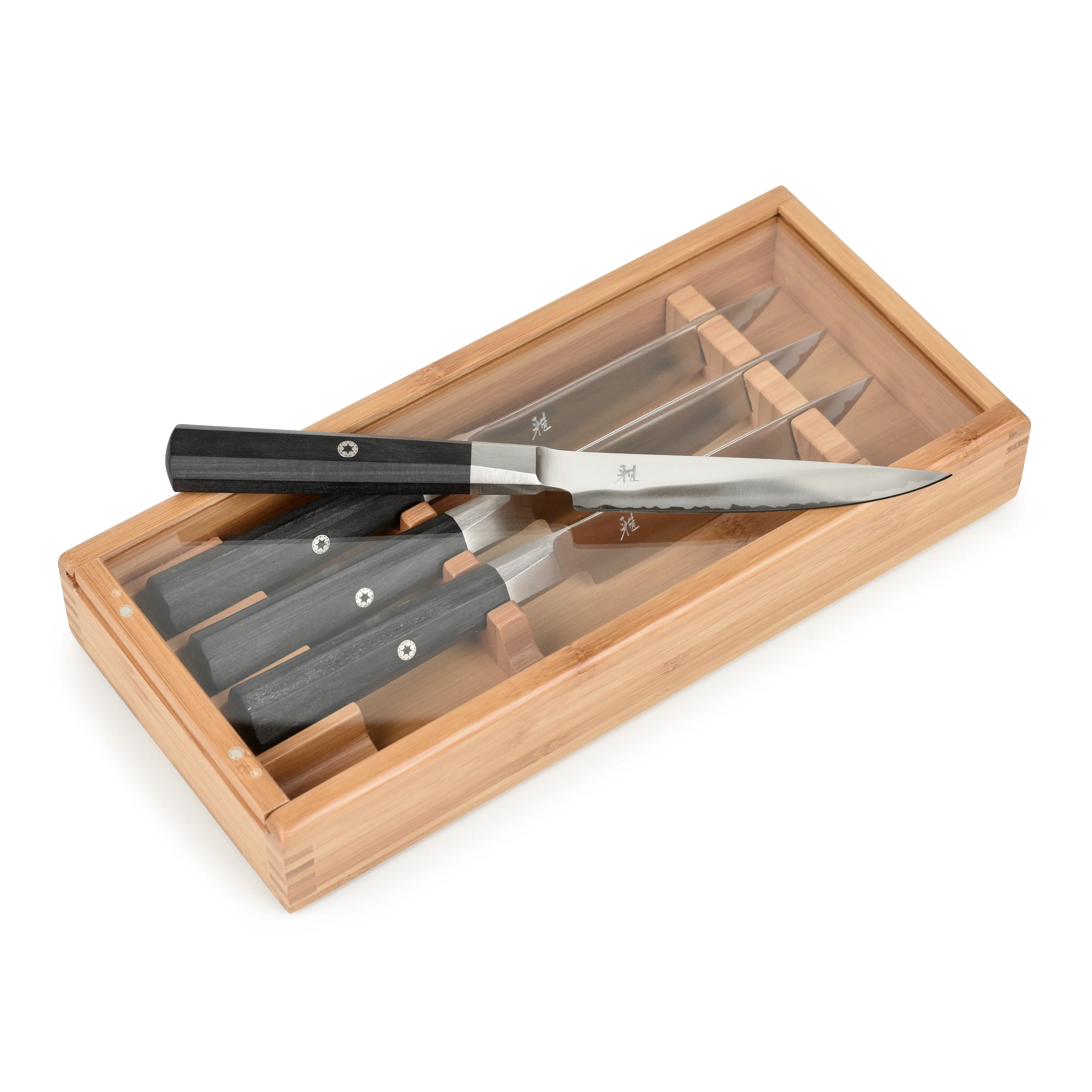 Miyabi Koh 4 Piece Steak Knife Set with Bamboo Case - Image 4
