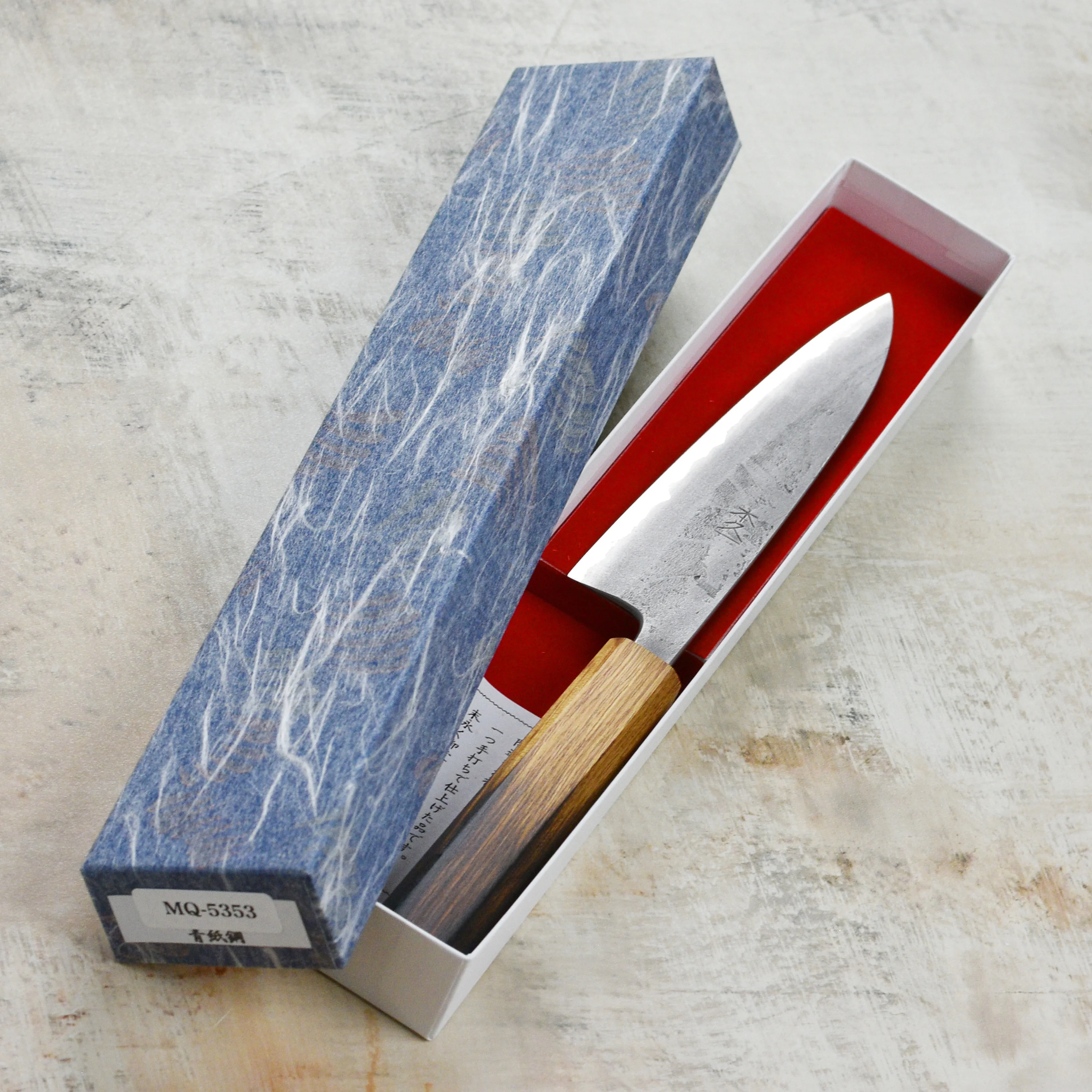 Motokyuuichi Aogami #2 Nashiji Stainless Clad 5.9" Petty - Image 4
