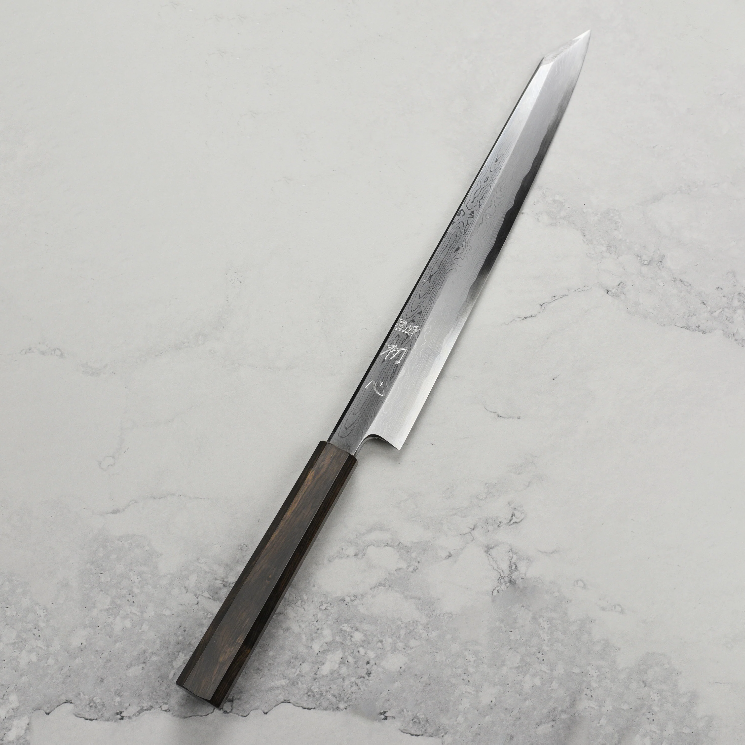 Nakagawa Aogami #1 Damascus 10.6" Single Bevel Kiritsuke Yanagiba - Image 8