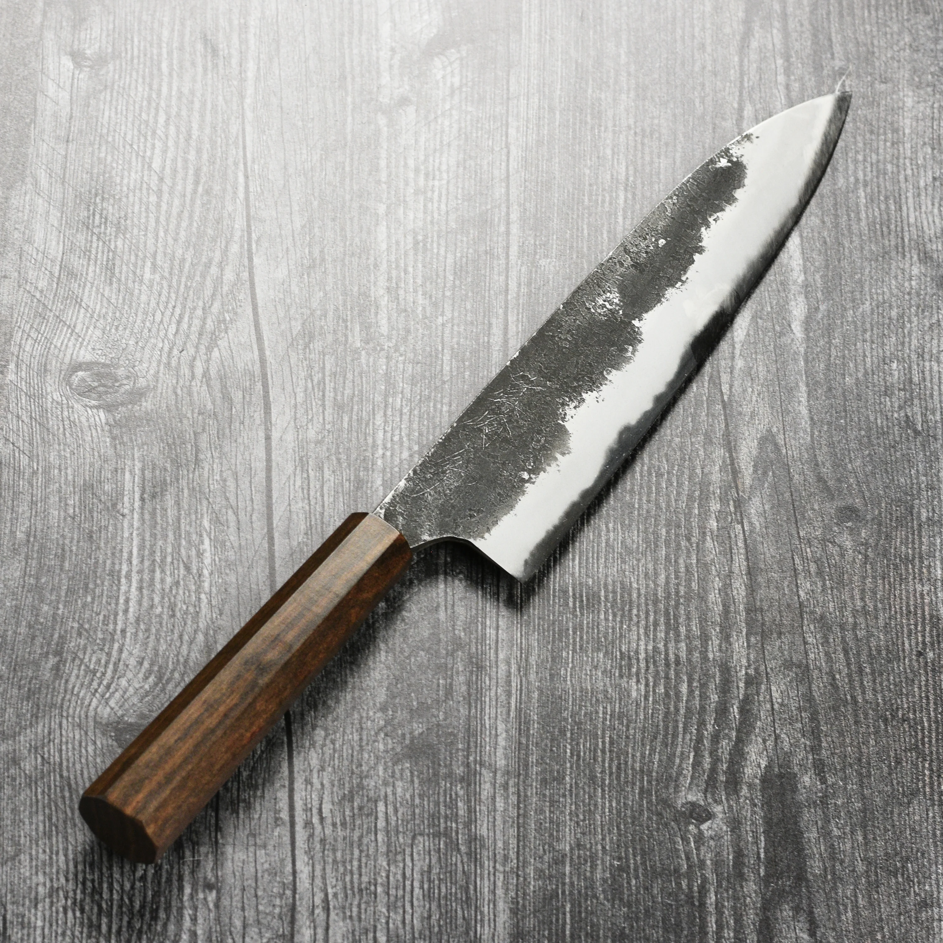 Mazaki Shirogami #2 Kurouchi Nashiji 9.4" Gyuto - Image 6