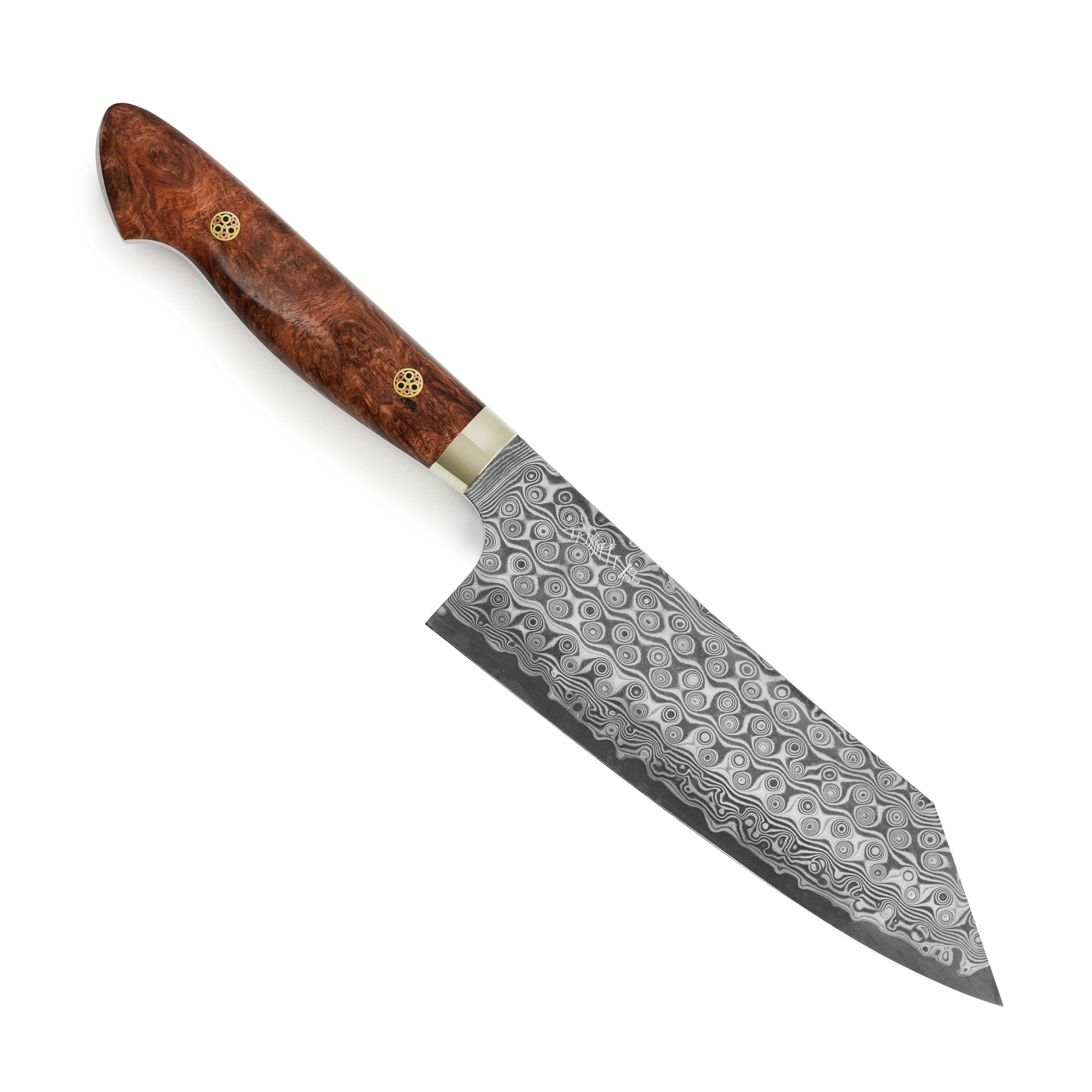 Nigara Anmon SG2 Damascus 7" Bunka, Quince Wood - Image 5
