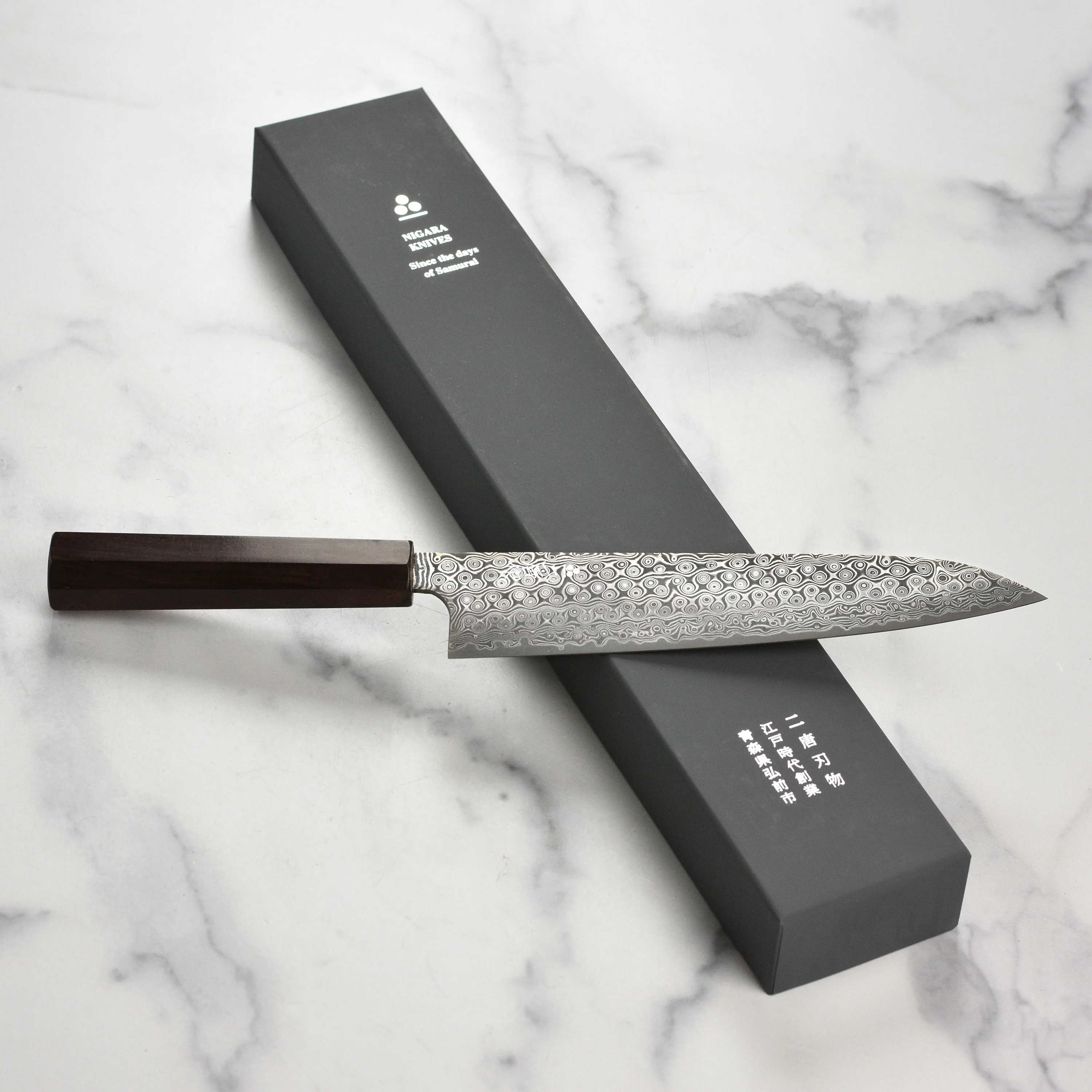Nigara Anmon SG2 Damascus 9.4" Gyuto - Image 6