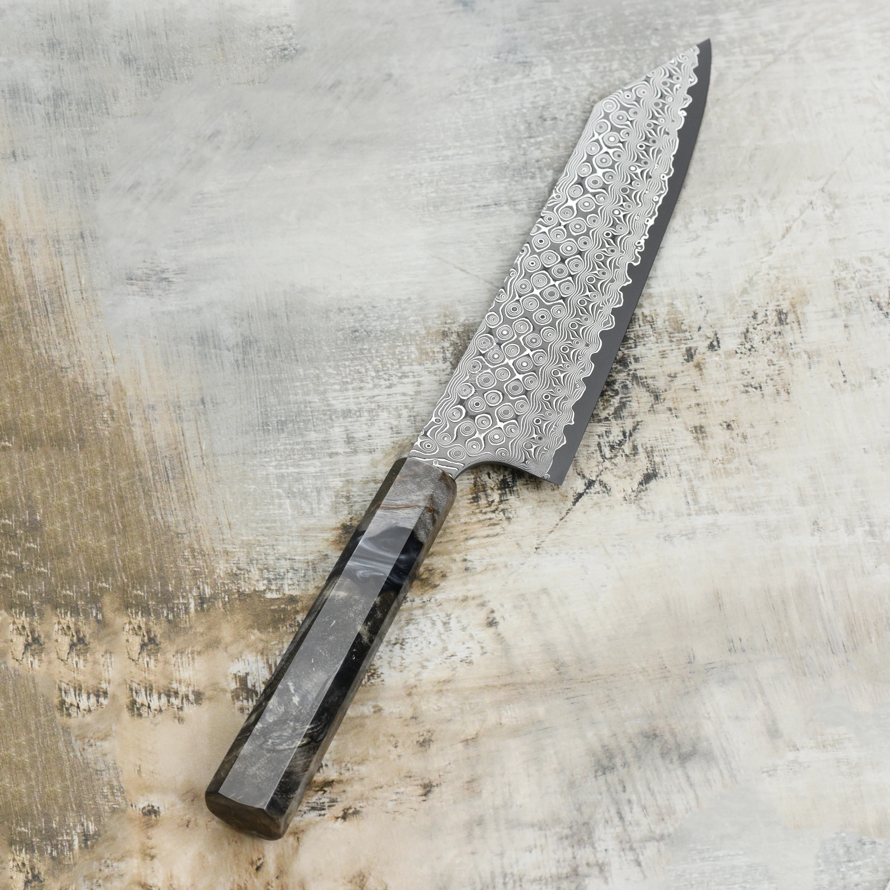Nigara Anmon SG2 Damascus 8.25" Kiritsuke Gyuto - Image 6