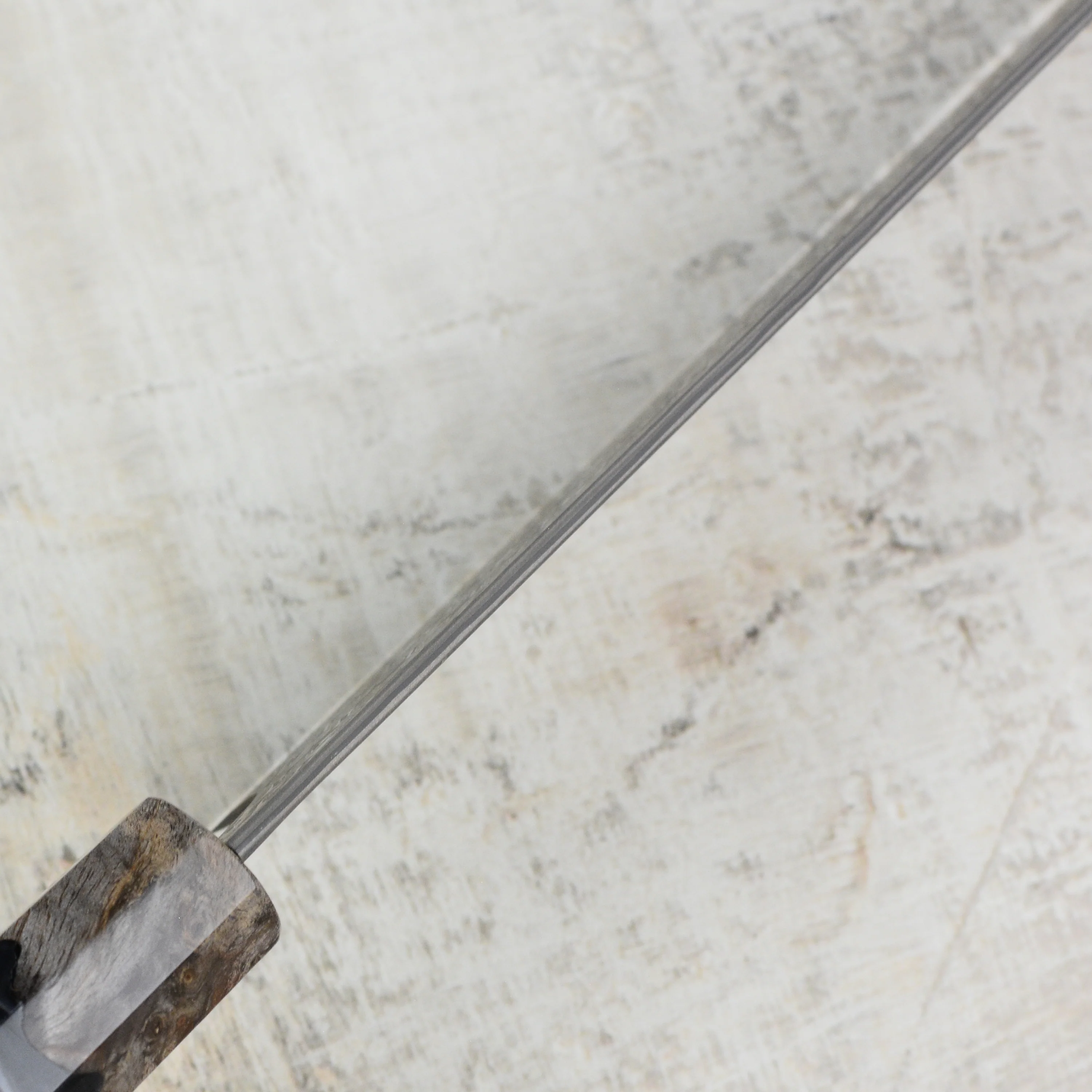 Nigara Anmon SG2 Damascus 9.4" Kiritsuke Gyuto - Image 7