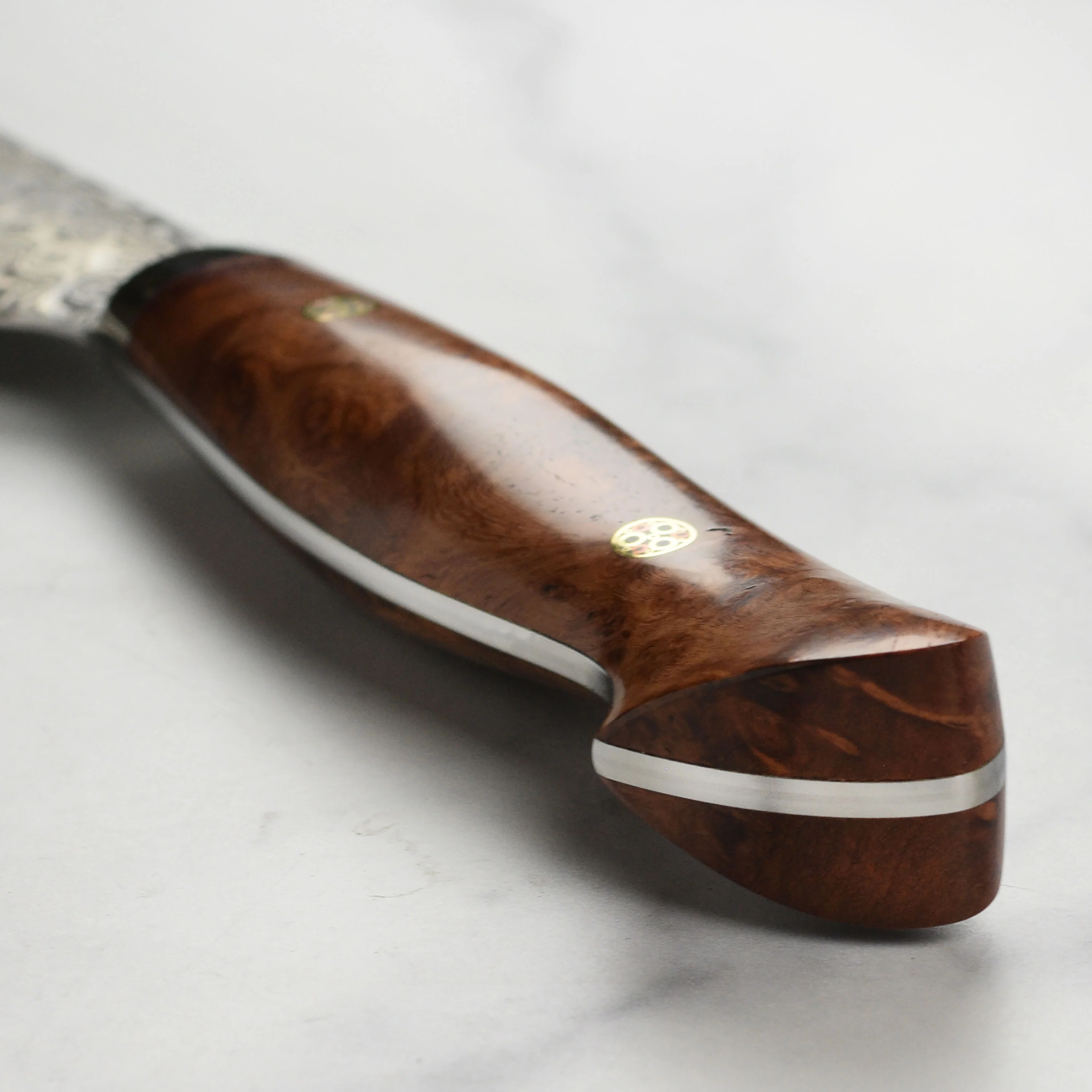 Nigara Anmon SG2 Damascus 11.8" Sakimaru Sujihiki, Quince Wood - Image 2