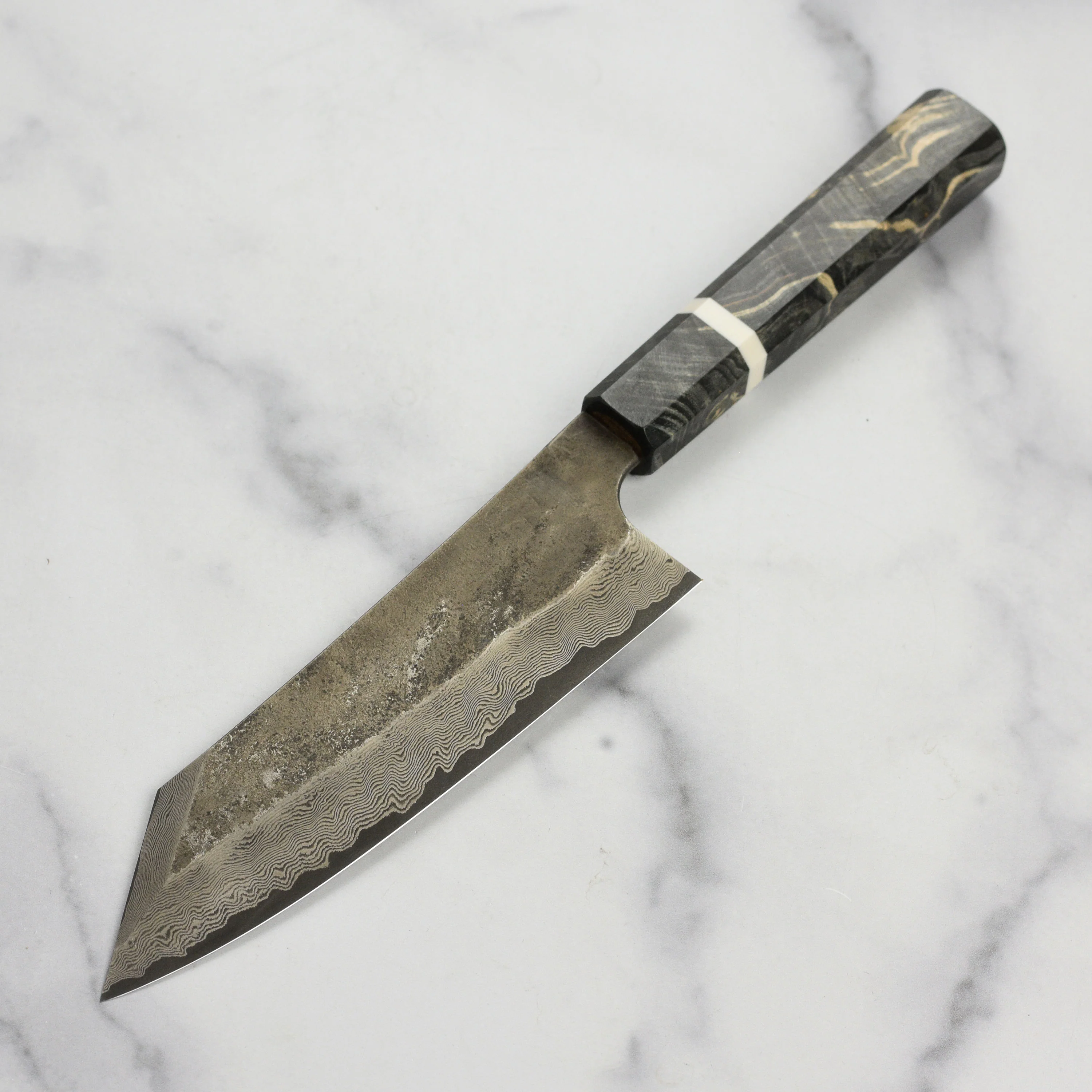 Nigara Ginsan Kurozome Damascus 7" Bunka - Image 3