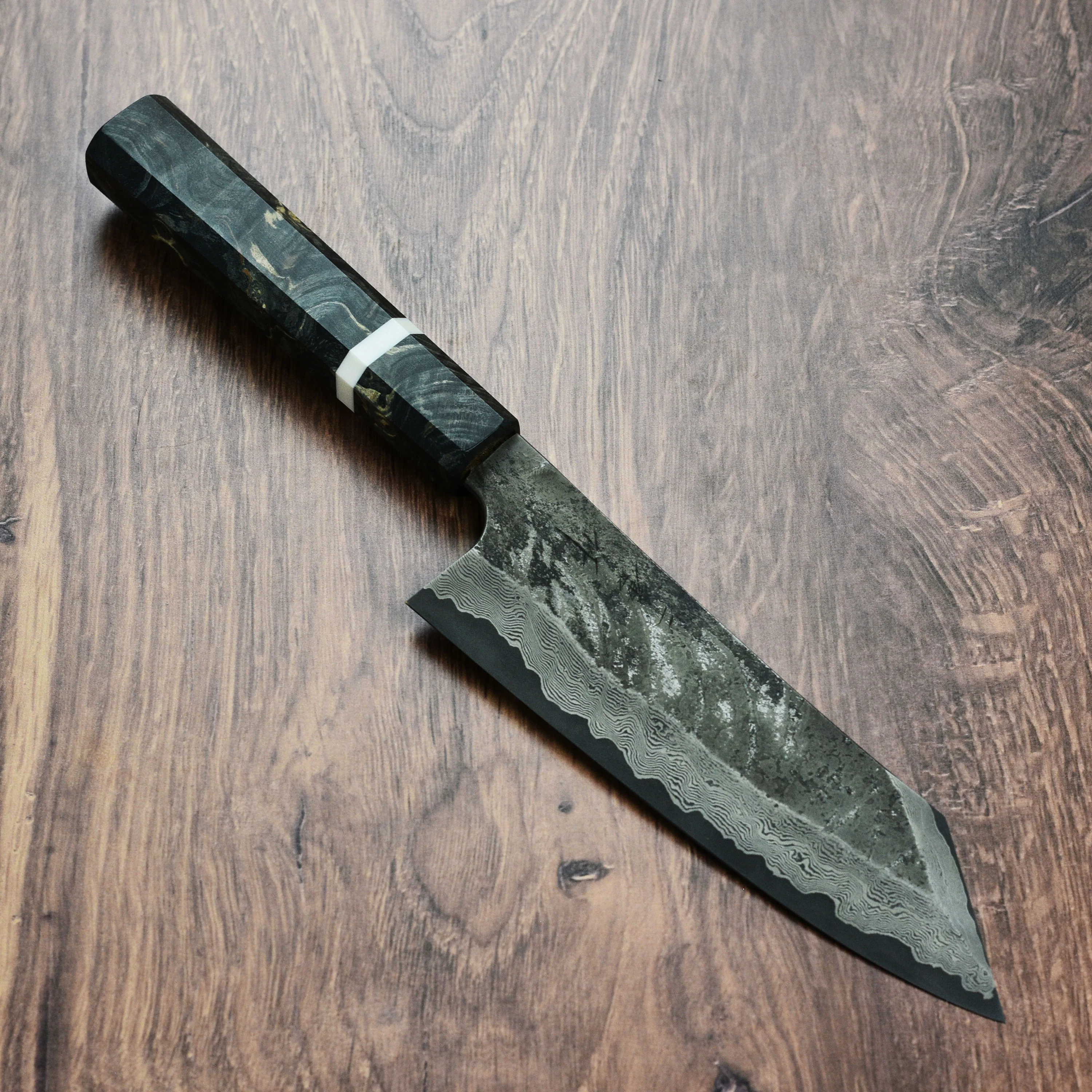 Nigara Ginsan Kurozome Damascus 7" Bunka - Image 7