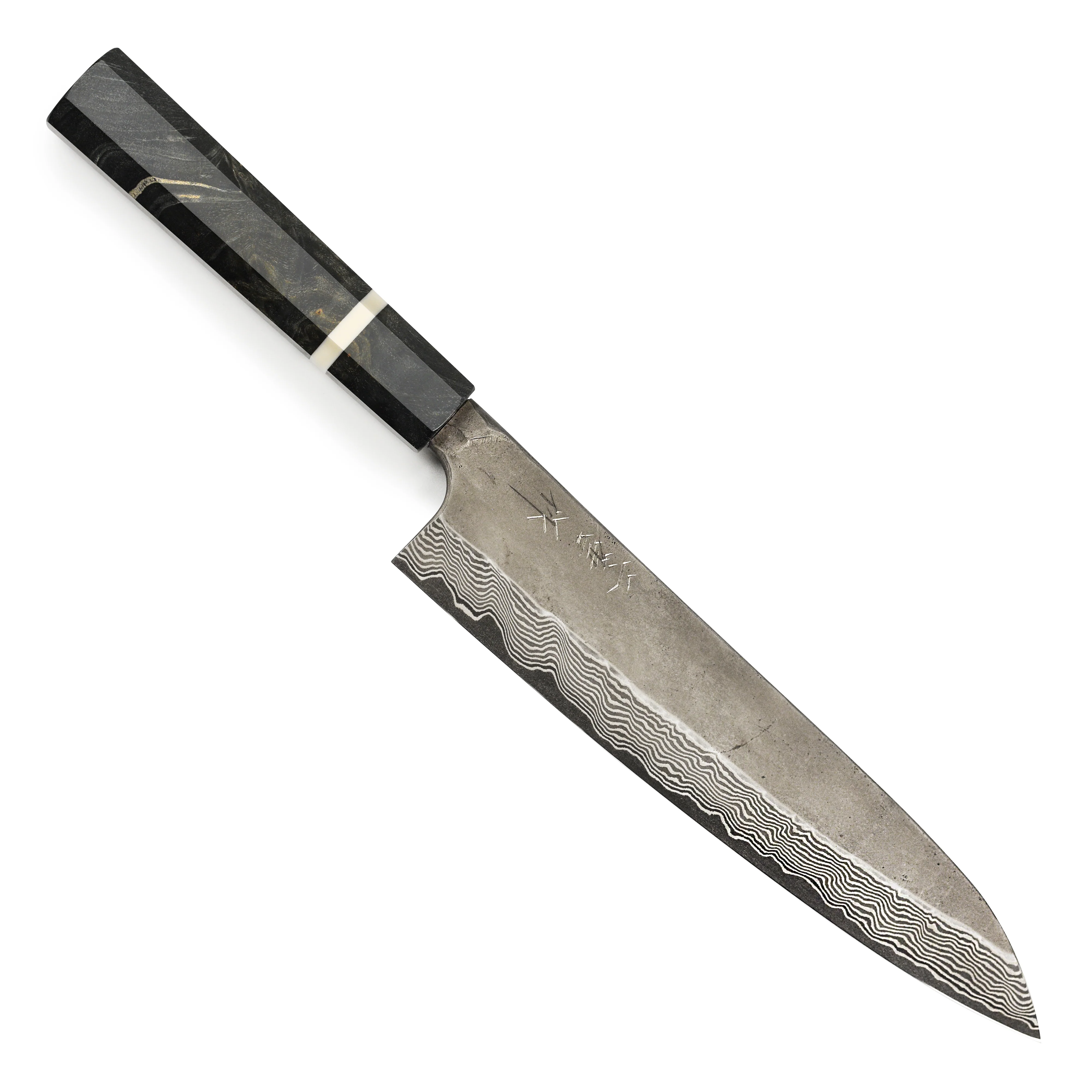 Nigara Ginsan Kurozome Damascus 9.4" Gyuto - Image 5