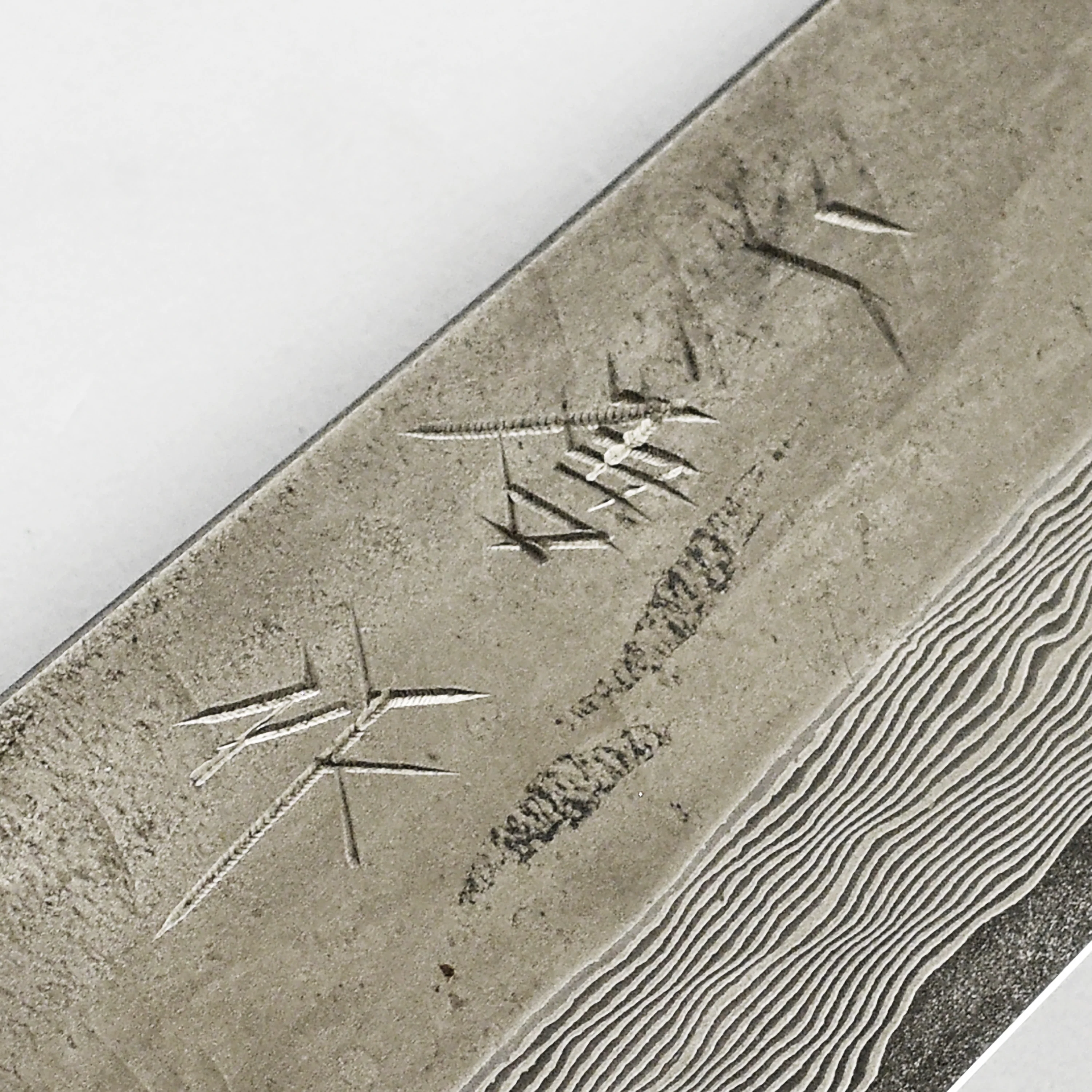 Nigara Ginsan Kurozome Damascus 5.9" Kiritsuke Petty - Image 3