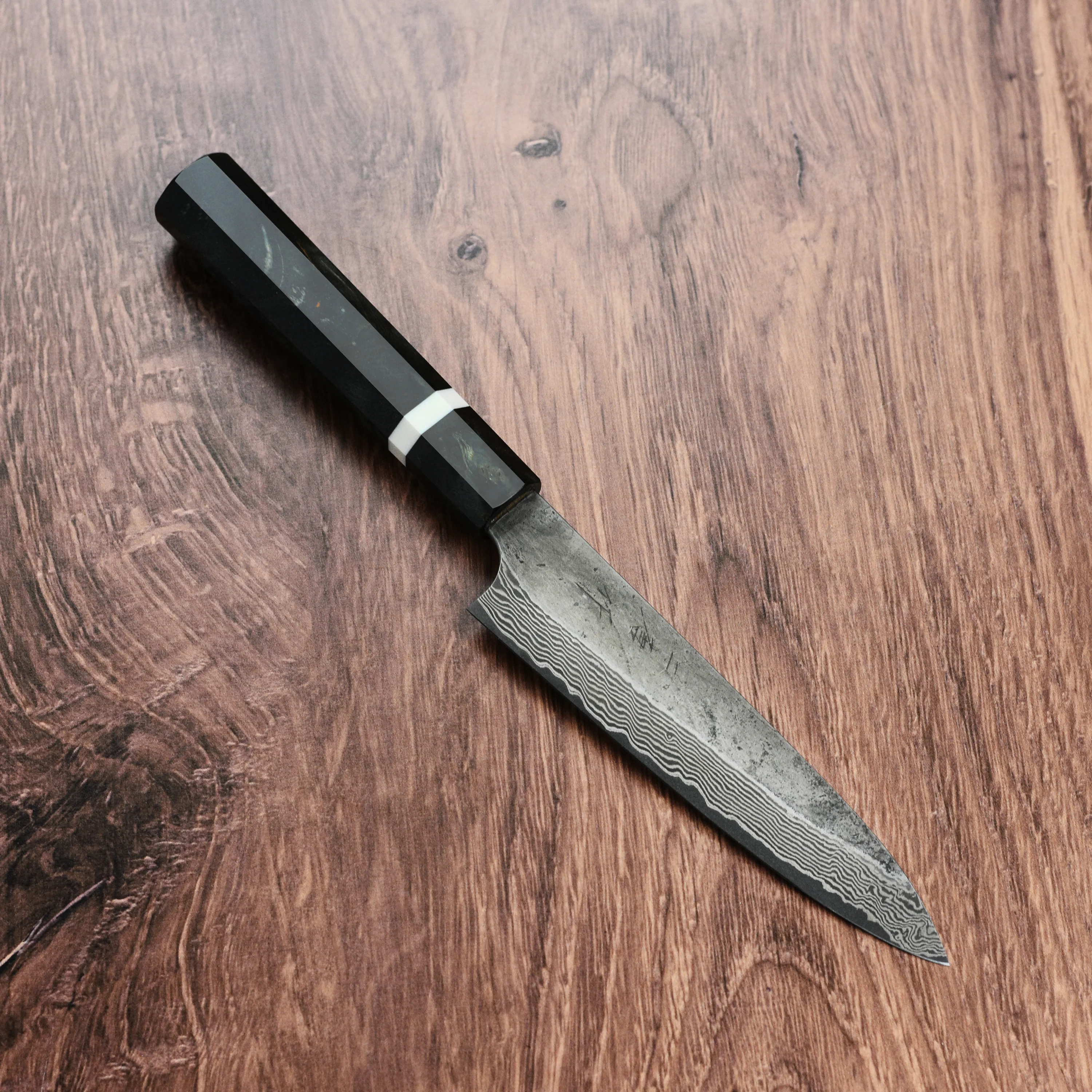 Nigara Ginsan Kurozome Damascus 5.9" Petty - Image 8