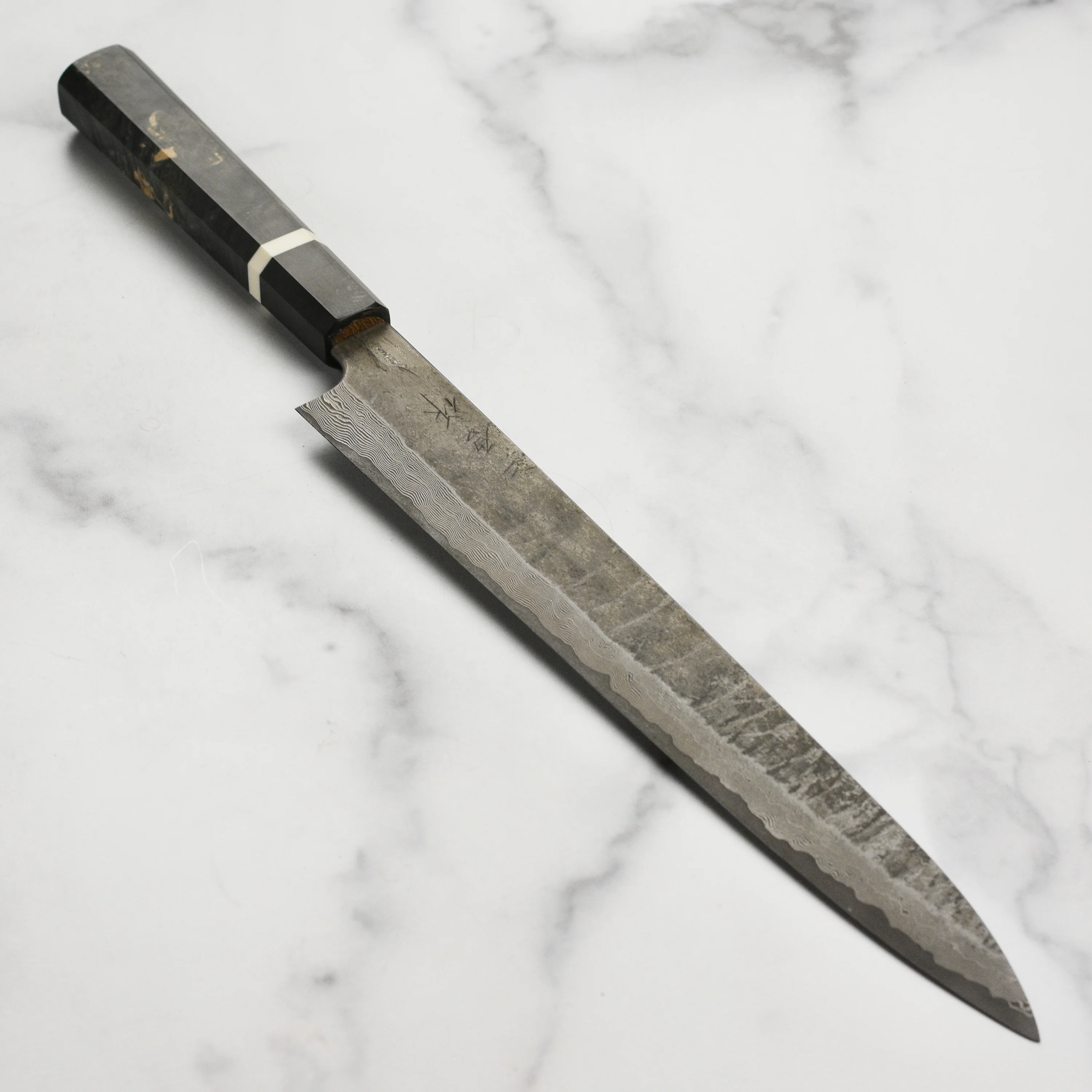 Nigara Ginsan Kurozome Damascus 11.8" Sujihiki
