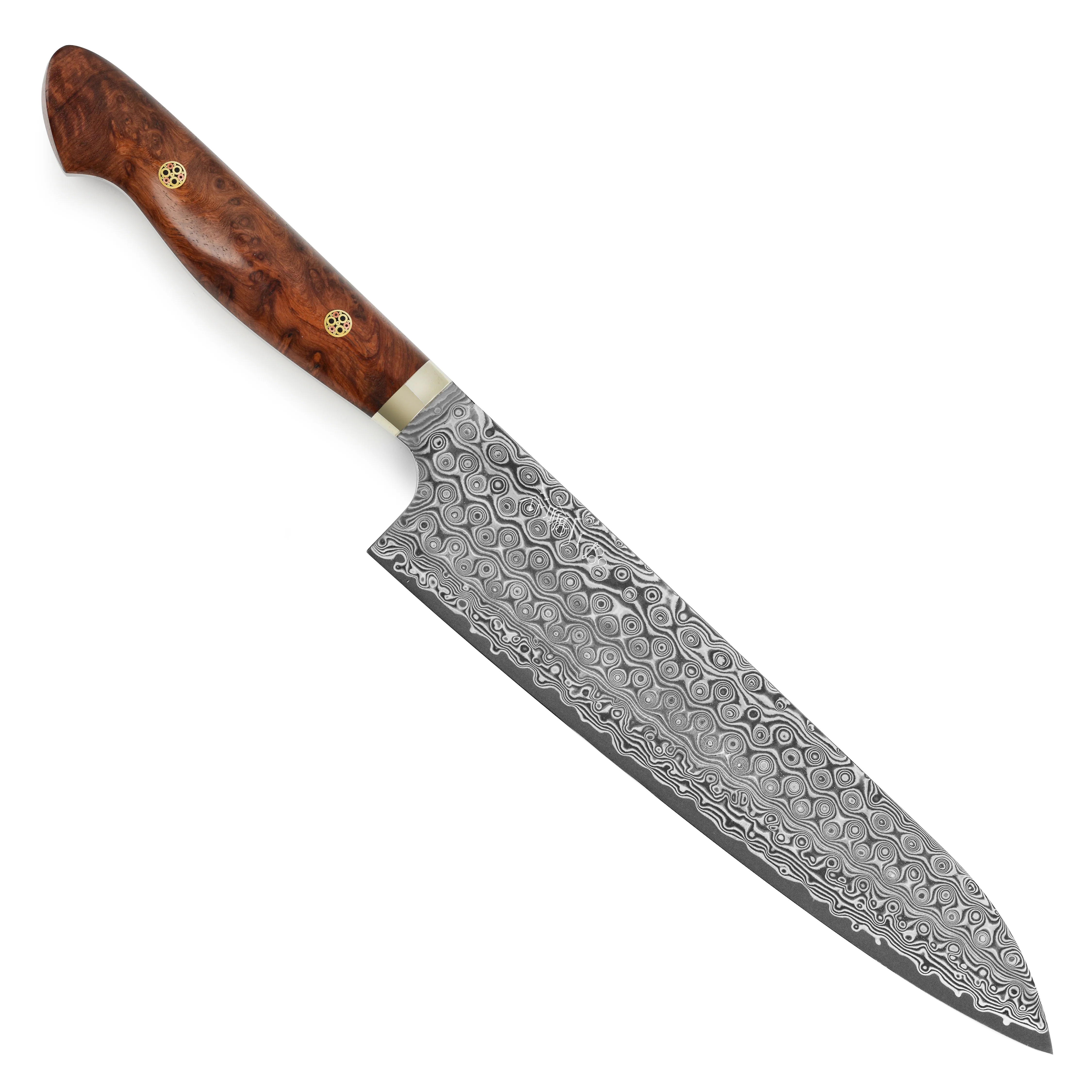 Nigara Anmon SG2 Damascus 9.4" Gyuto, Quince Wood - Image 5
