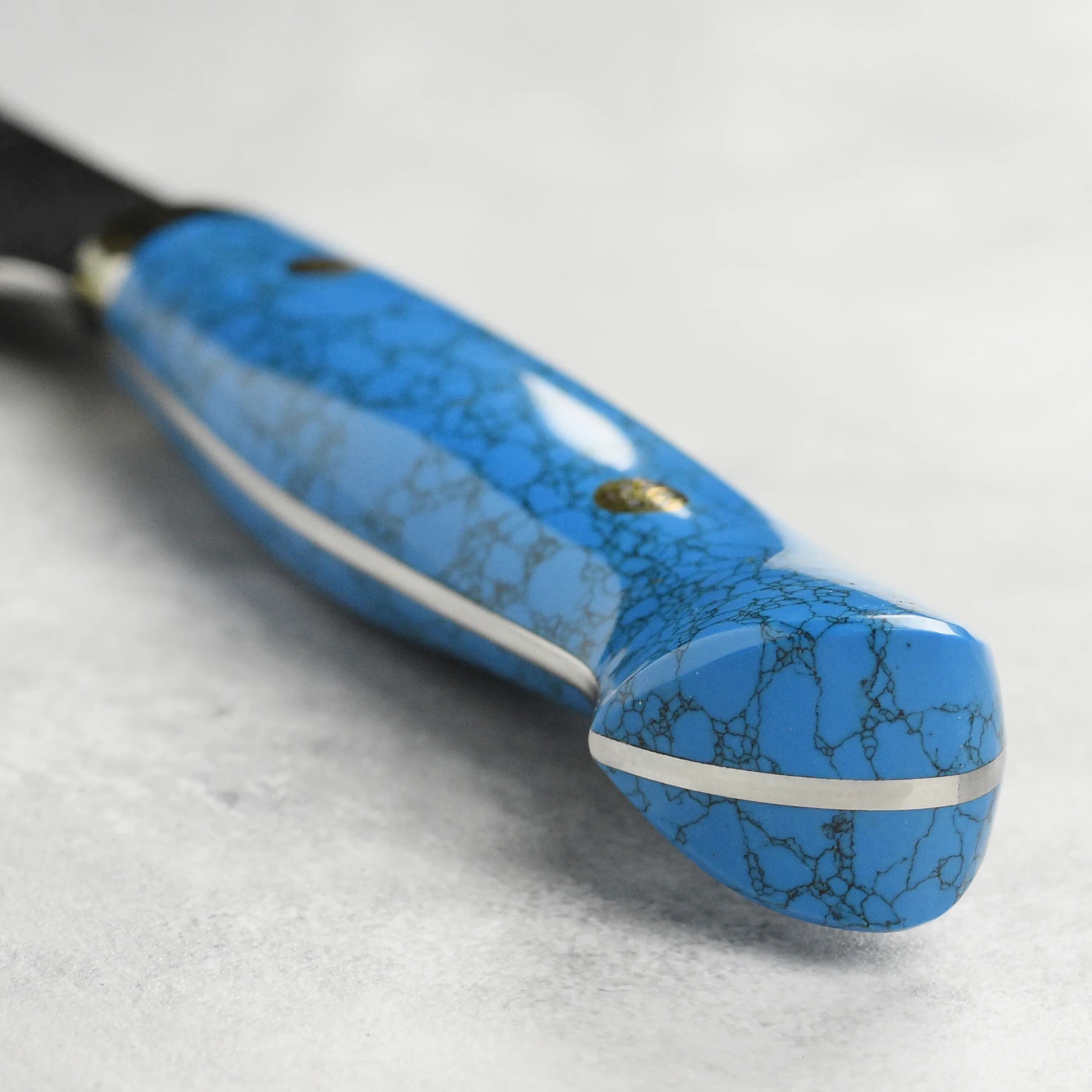 Nigara SG2 Kurouchi Tsuchime 10.6" Sakimaru Sujihiki, Blue Turquoise - Image 2