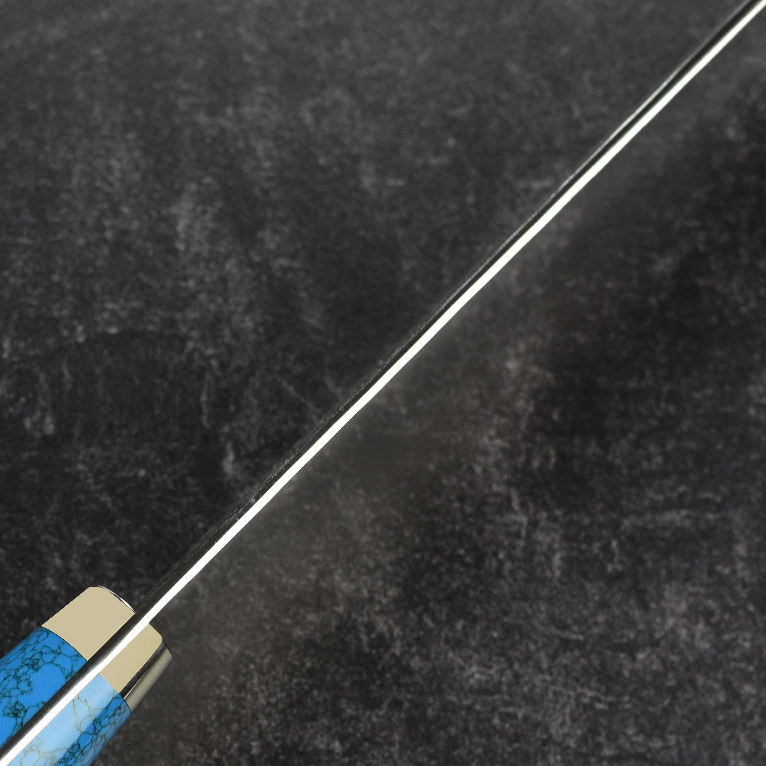 Nigara SG2 Migaki Tsuchime 8.25" Gyuto, Blue Turquoise - Image 3